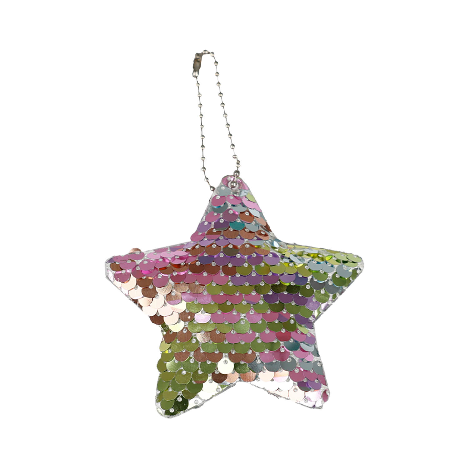 Schlüsselhalter Rainbow Star Sequin