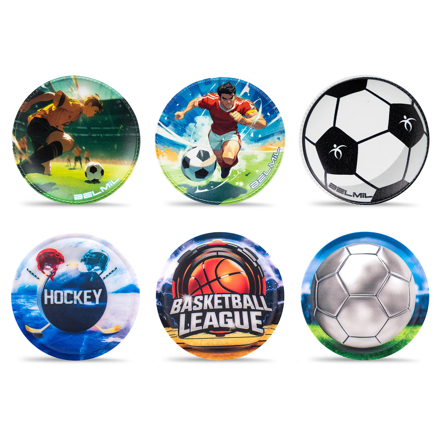 Belmil Patch Set – 6-Piece Velcro Patches "Game Time"