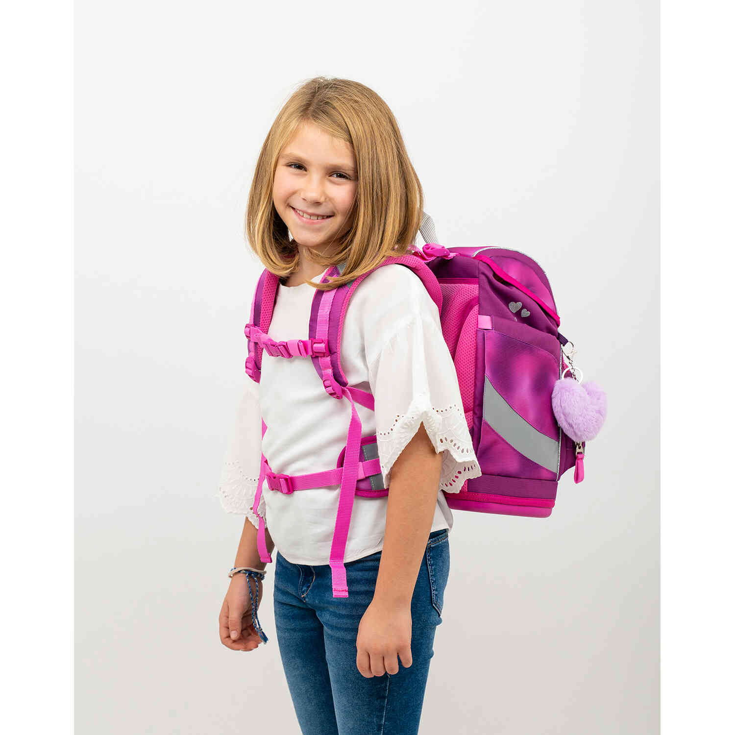 Smarty Shiny Pink schoolbag