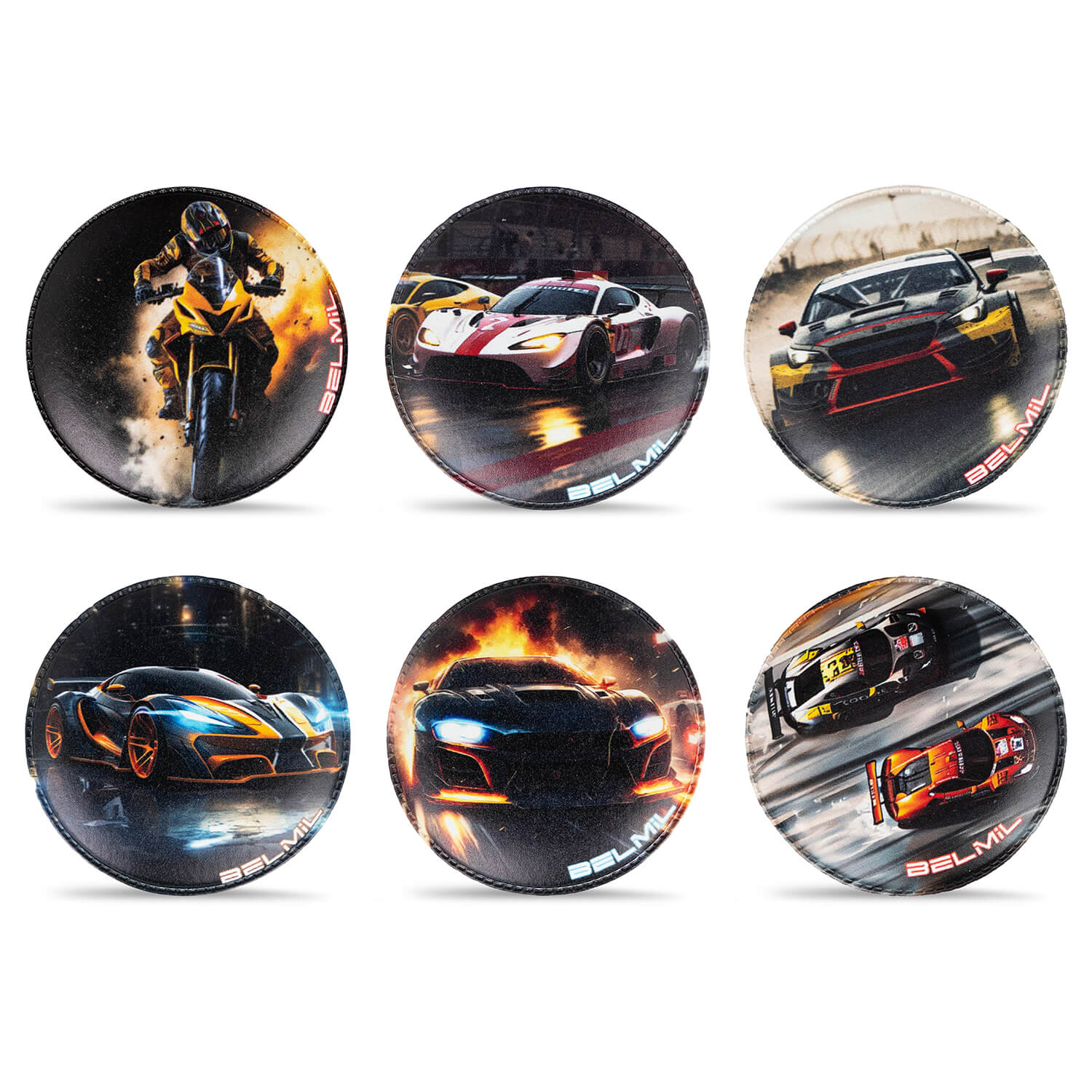 Belmil Patch Set – 6-Piece Velcro Patches " Road Kings"