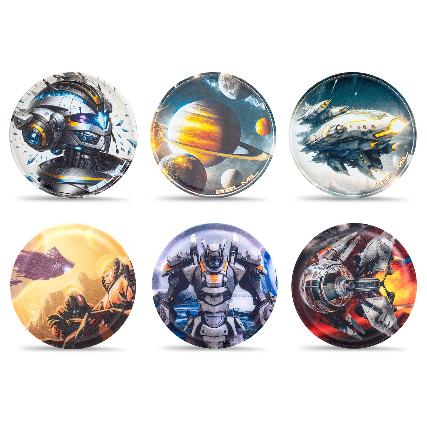 Belmil Patch Set – 6-Piece Velcro Patches "Sky Warriors"