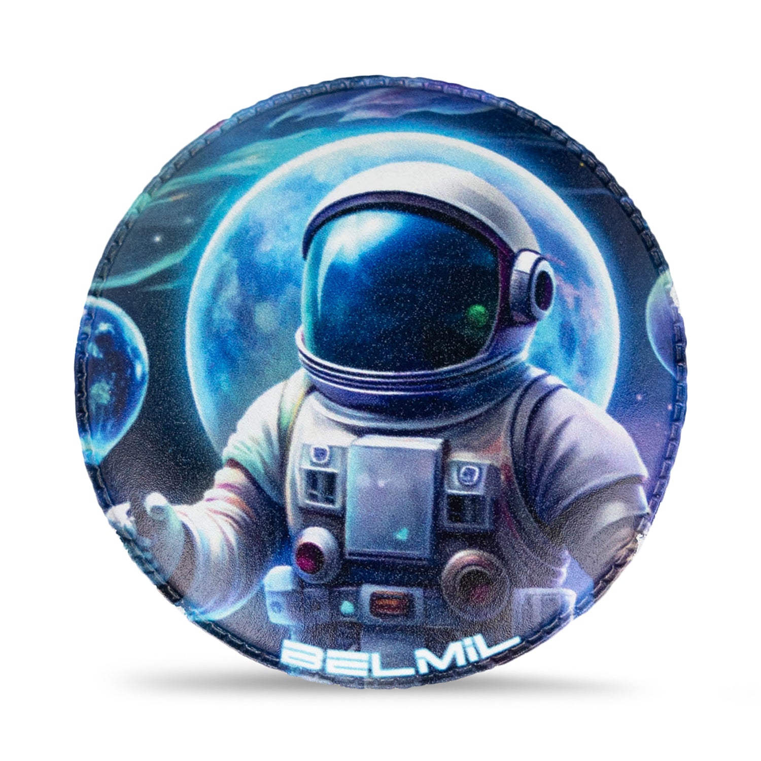 Creative transformation with the Belmil Patch Set – 3-Piece Velcro Patches 'Space Magic' on various accessories.