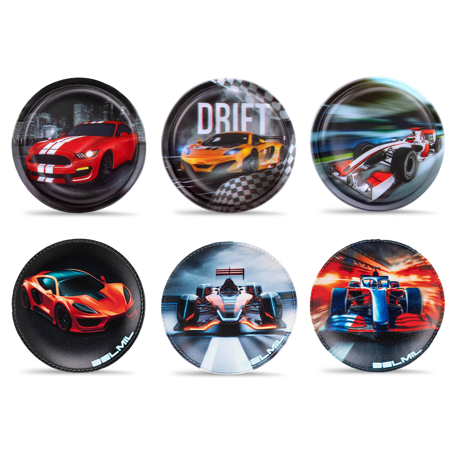 Belmil Patch Set – 6-Piece Velcro Patches "Street Drift"