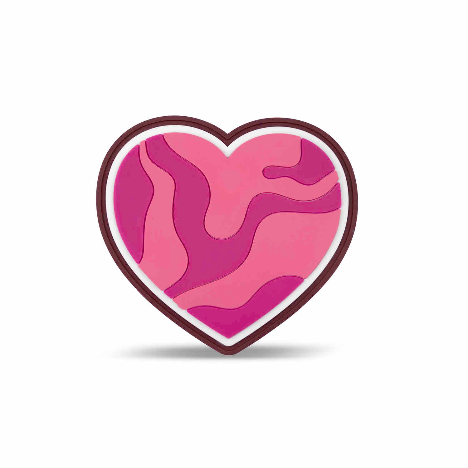 Velcro Gummi Patch Super Pink Heart