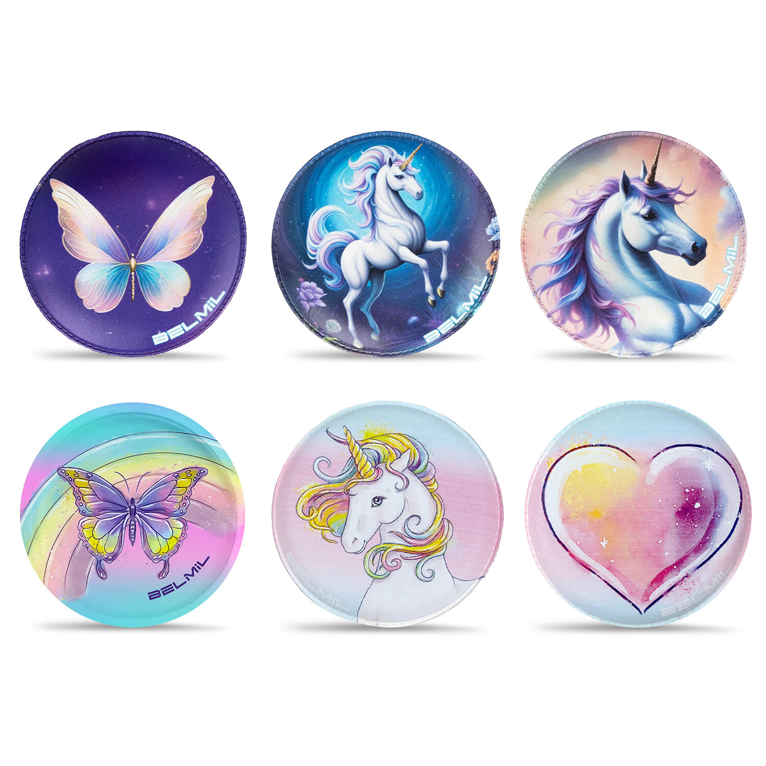 Belmil Patch Set – 6-Piece Velcro Patches "Unicorn Wonderland"