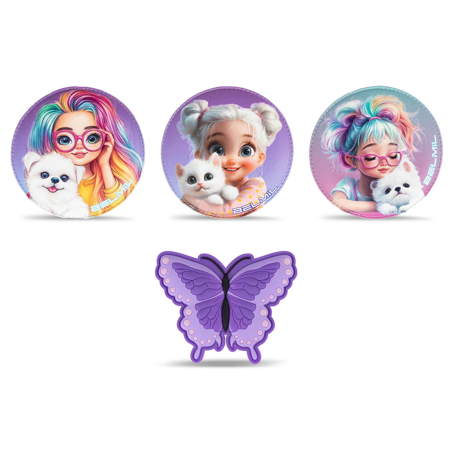 Belmil Patch Set – 4-Piece Velcro Patches "Wonder Friends"