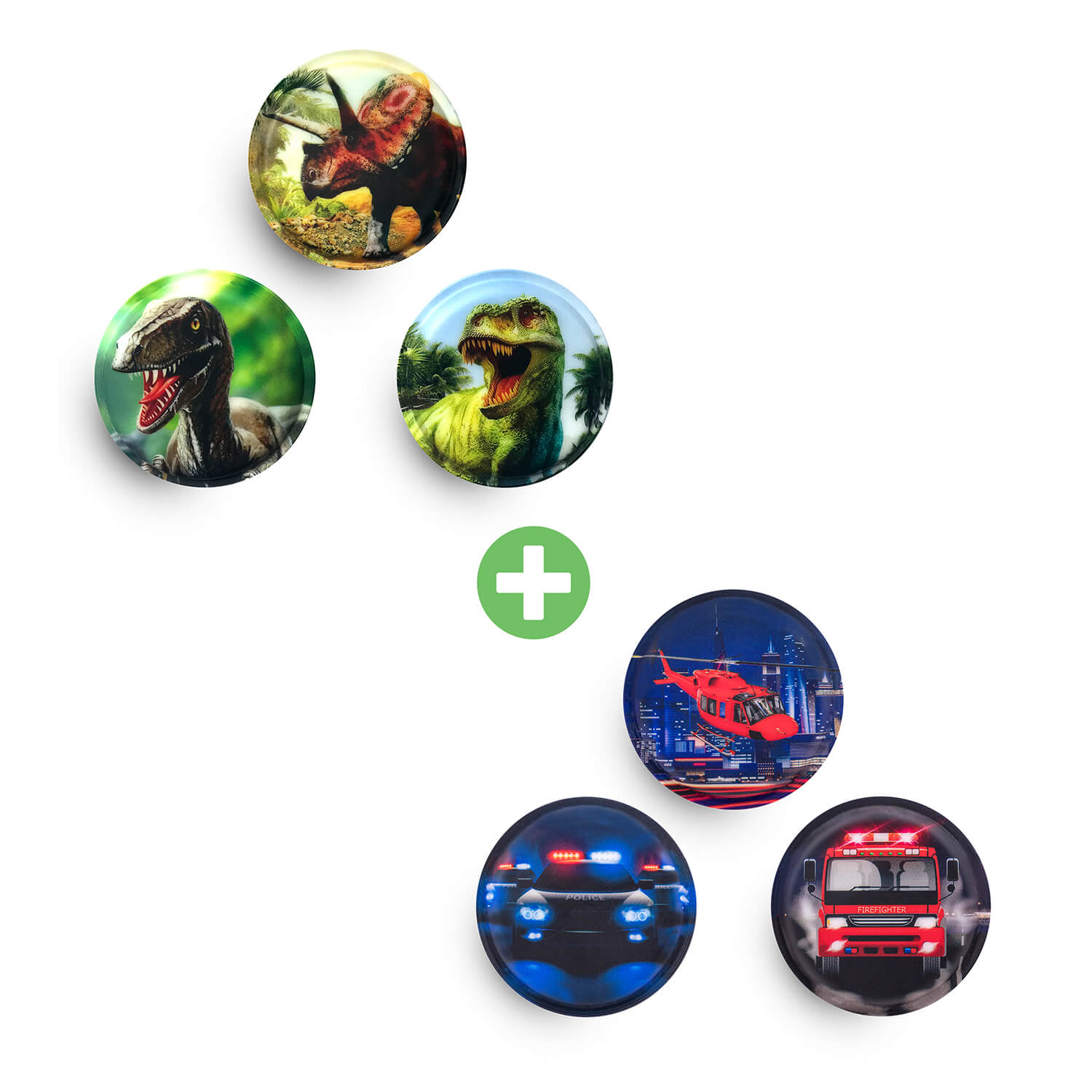 Patch Set Dinosaurs mit GRATIS Police Patch Set