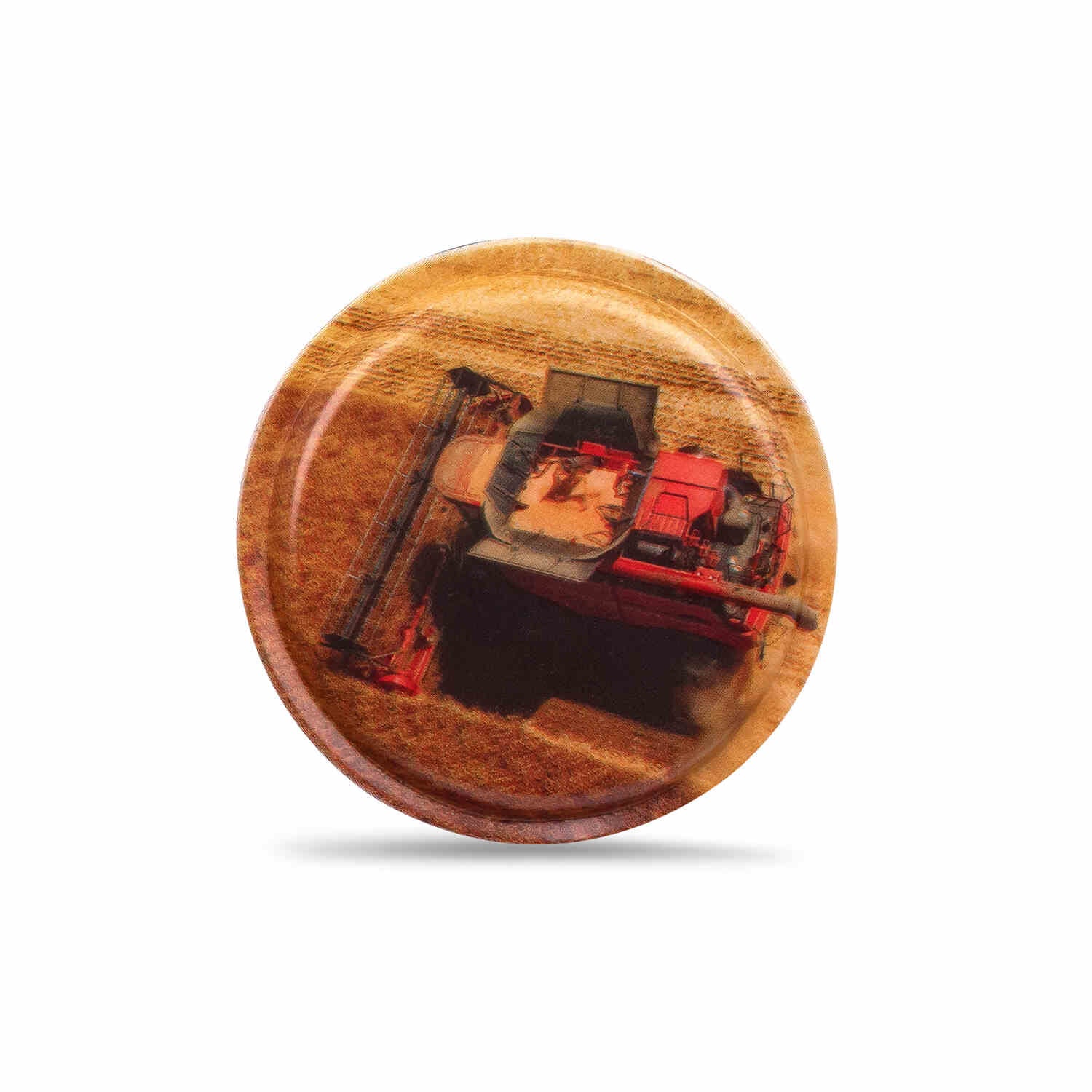 Belmil Patch Set – 3-Piece Velcro Patches 'Farm' with Unique Tractor Designs depicting a powerful harvester in action.