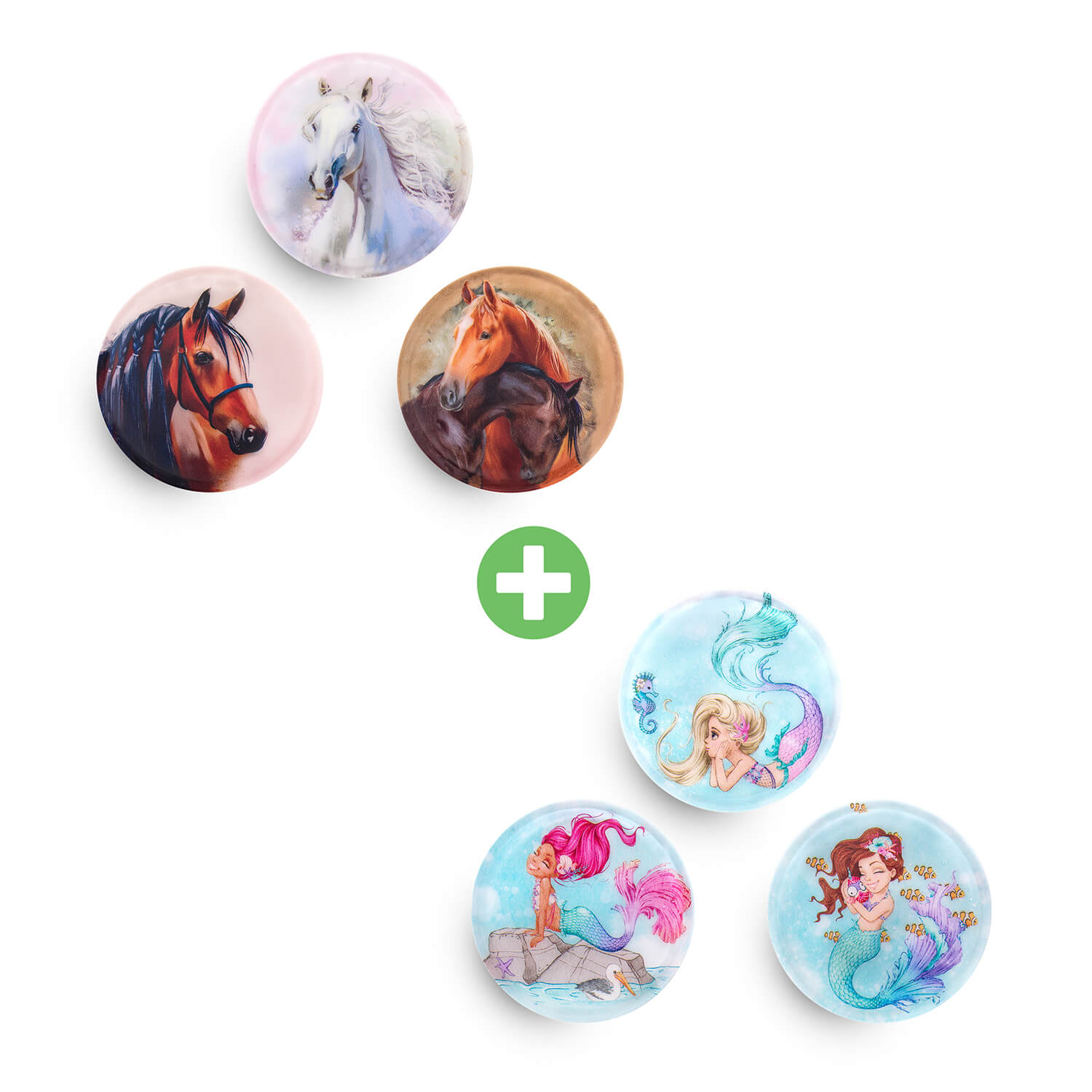 Patch Set Horses mit GRATIS Mermaid Patch Set
