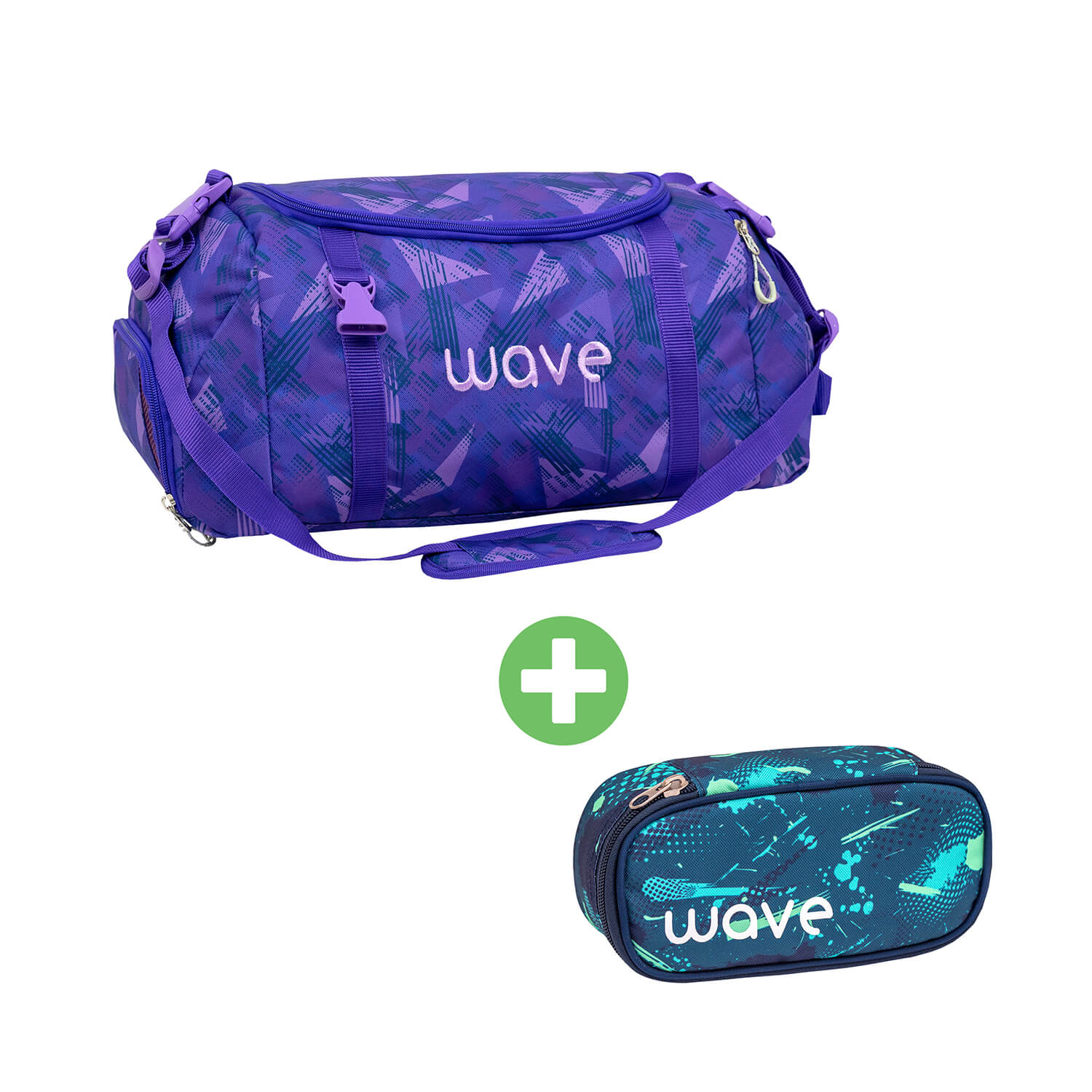 WAVE Sporttasche Purple SunSet mit GRATIS Schlamperbox