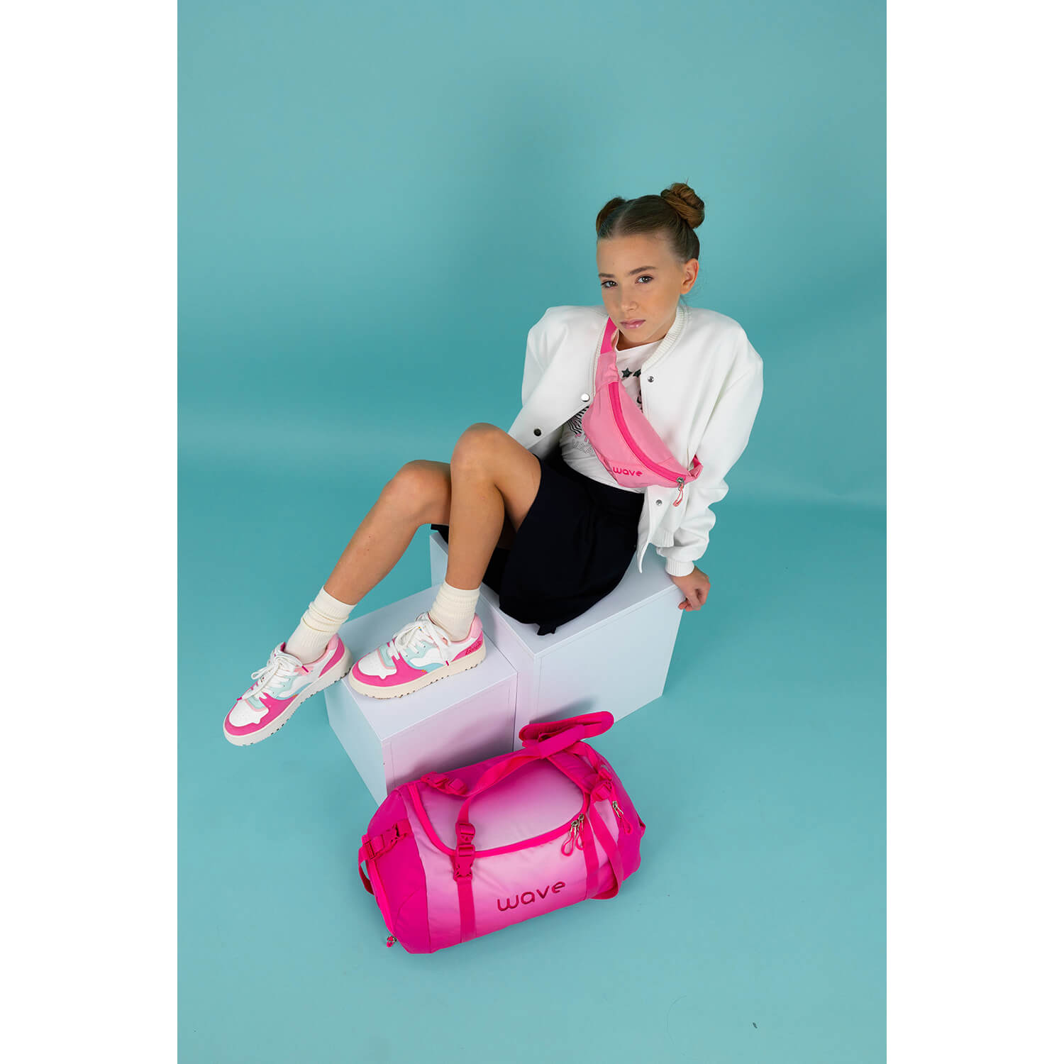 Wave Ombre Light Pink Duffel bag