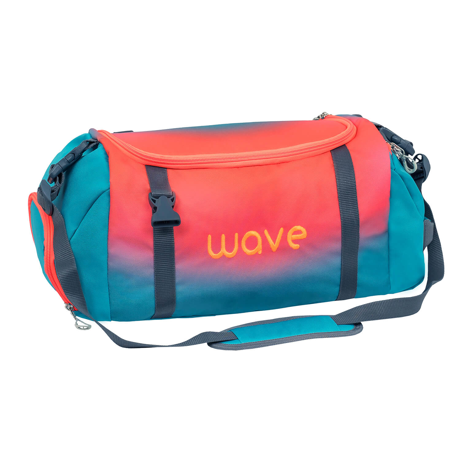 Wave Ombre Neon Orange and Bluebird Sporttasche