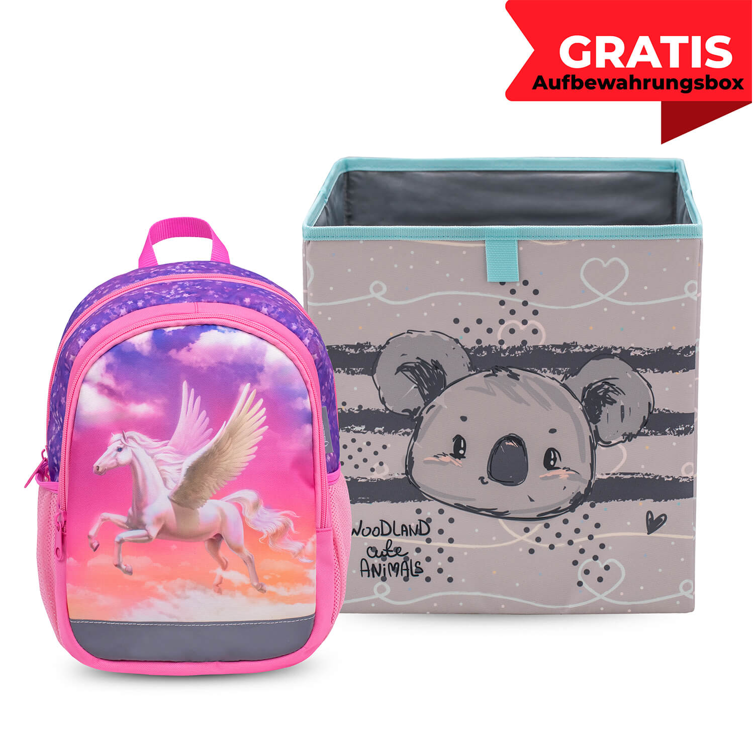 Kiddy Plus Pegasus Kindergarten Bag with GRATIS Storage box