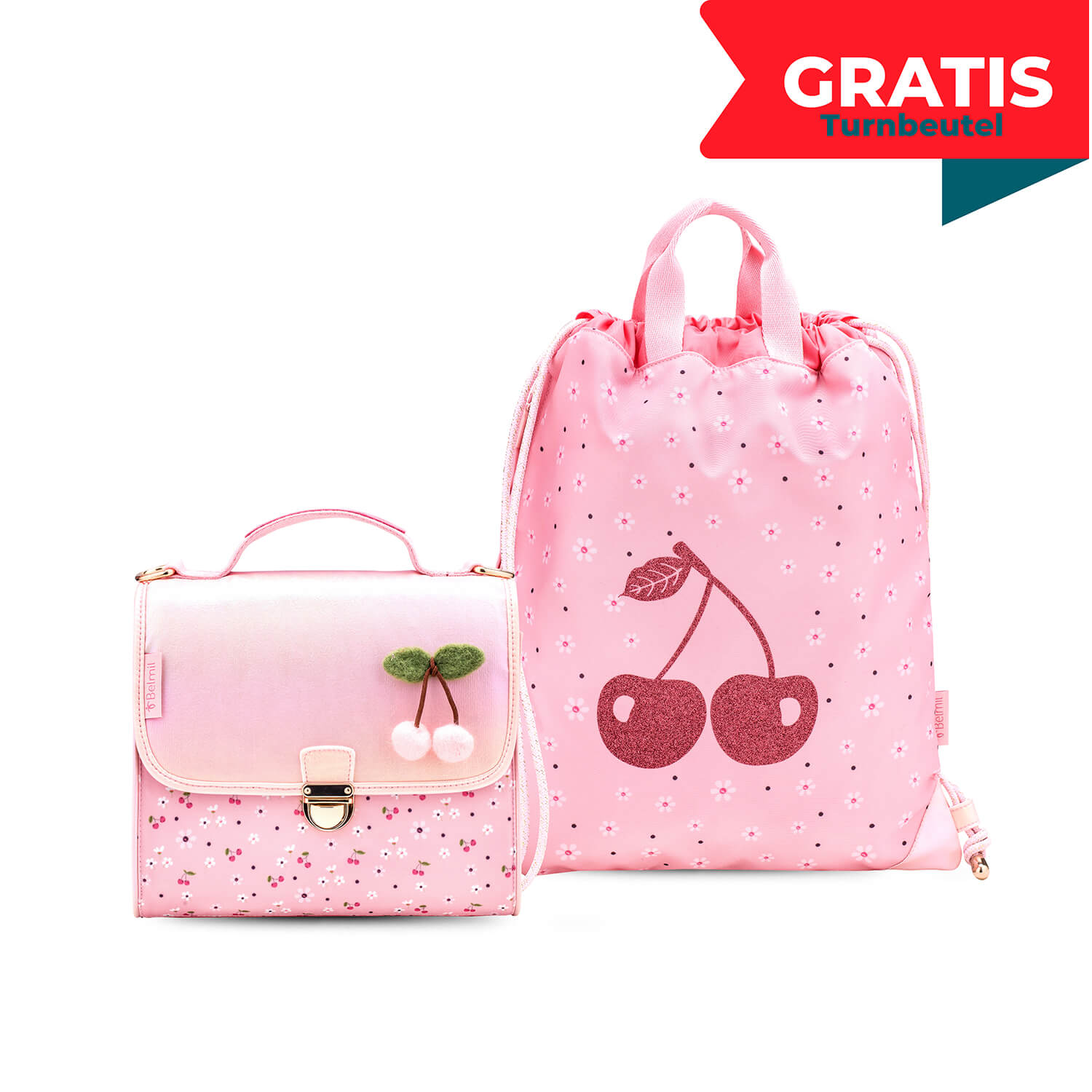 Premium Petite Shoulder bag Cherry Blossom with GRATIS Gymbag