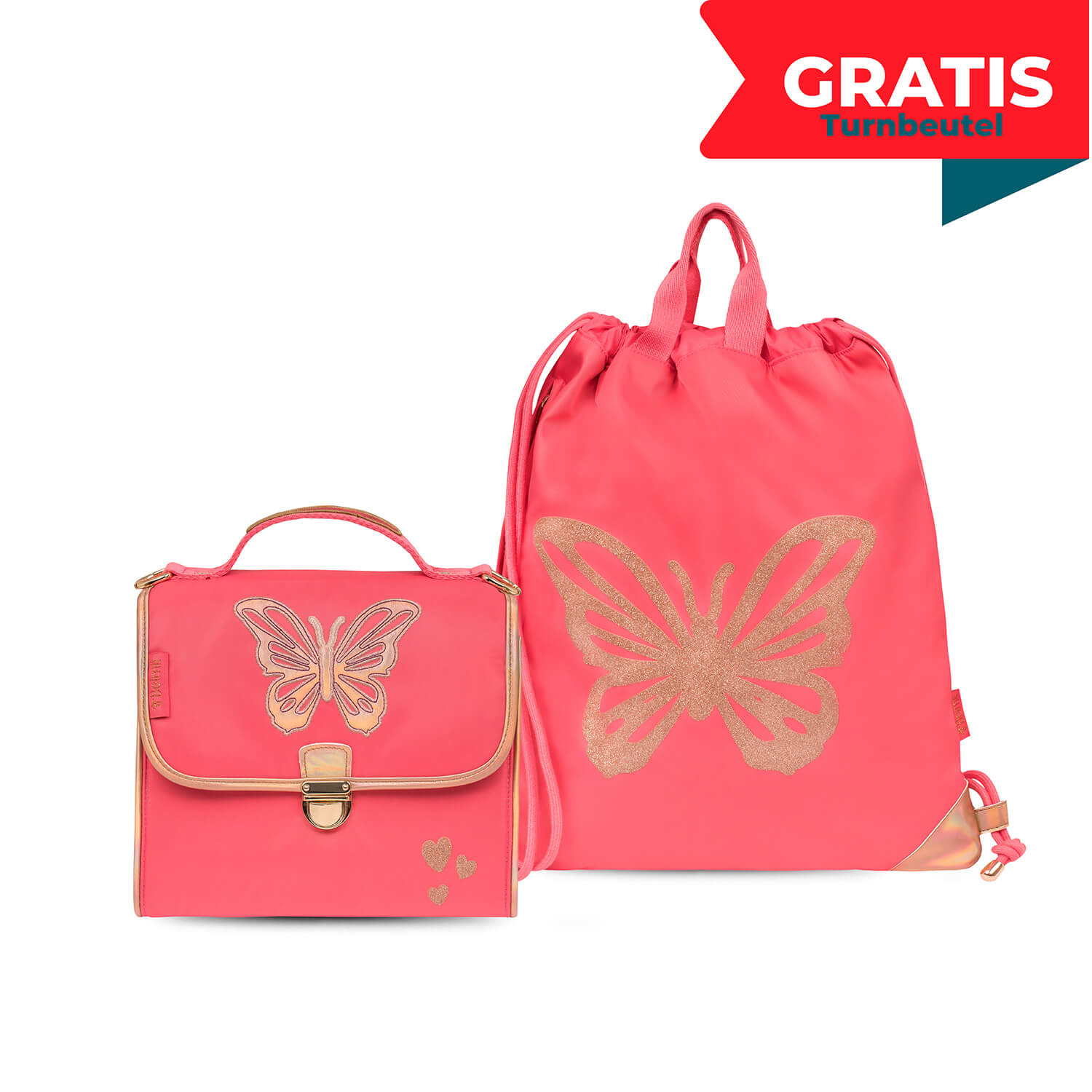 Premium Petite Shoulder bag Coral with GRATIS Gymbag