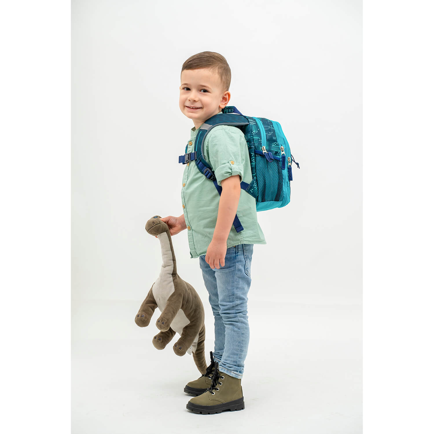 Mini Kiddy Little Stegosaurus Kindergarten Bag mit GRATIS Storage box