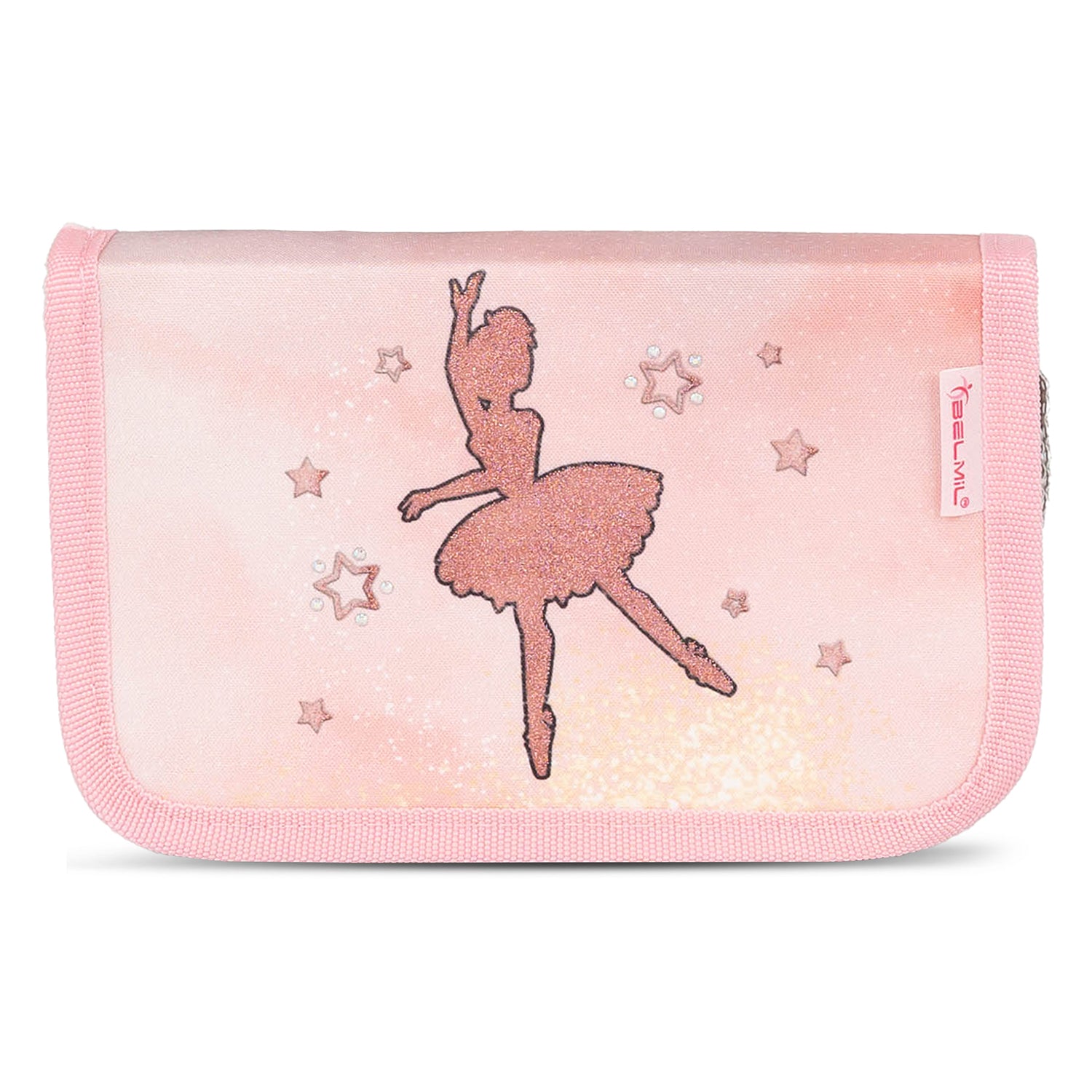 The unicorn raincoat from the Belmil Classy Ergonomic School Bag Set for Girls 'Ballerina Black Pink' designed to fit over the school bag, perfect for rainy days.