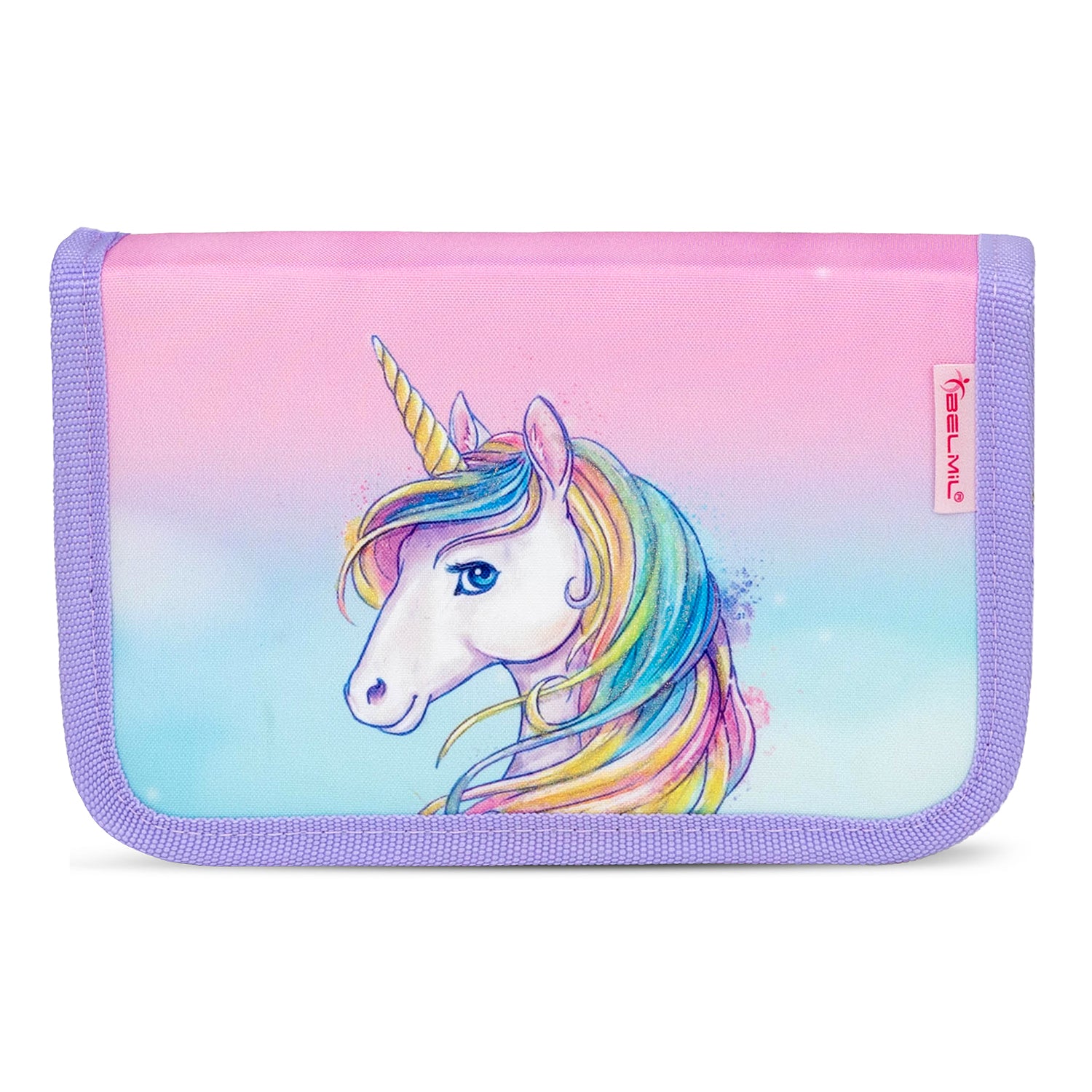 Ergonomisches Schulranzen-Set für Mädchen – Belmil Classy Heart of the Rainbow (4-tlg.)