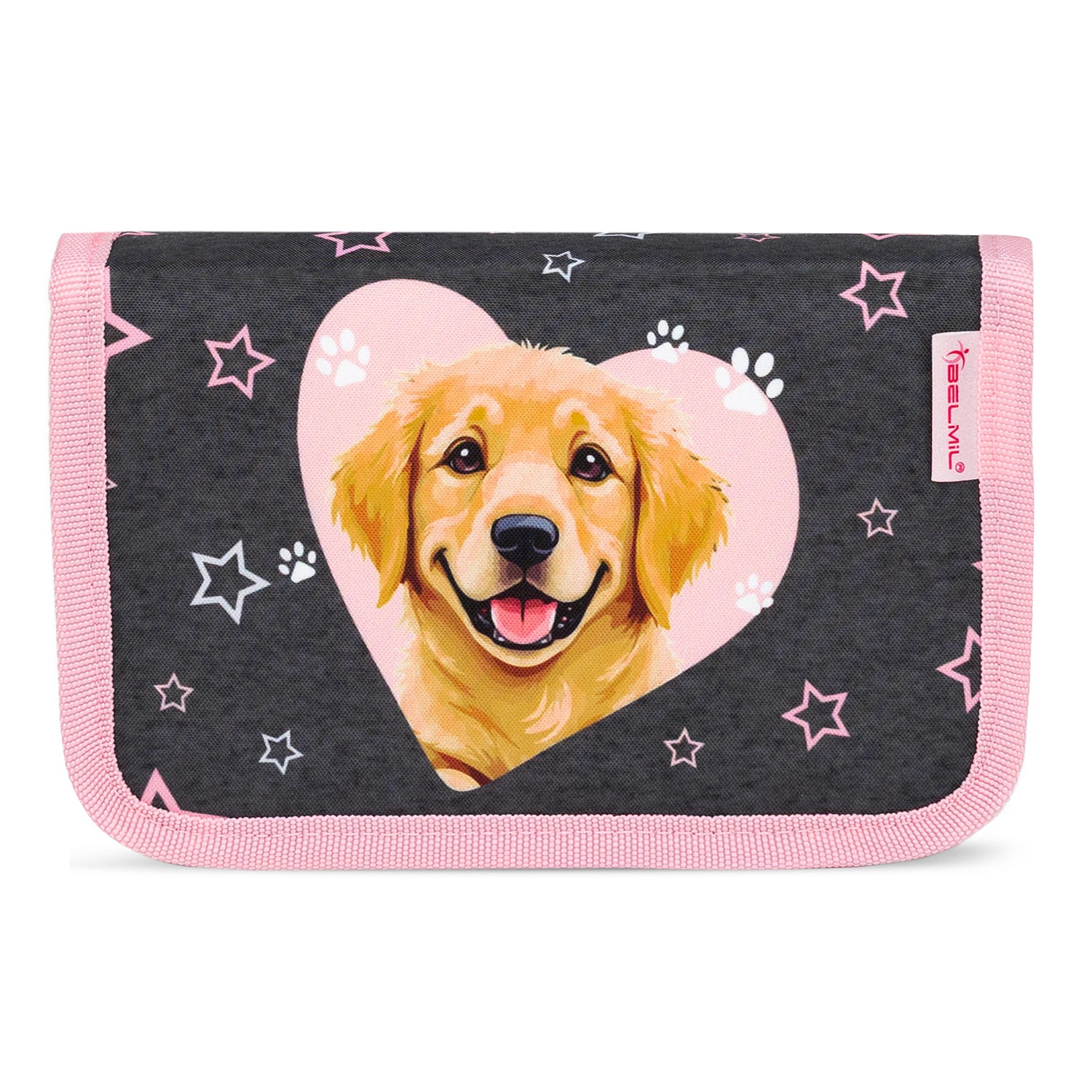 Ergonomisches Schulranzen-Set für Mädchen – Belmil Classy Starry Paws (4-tlg.)