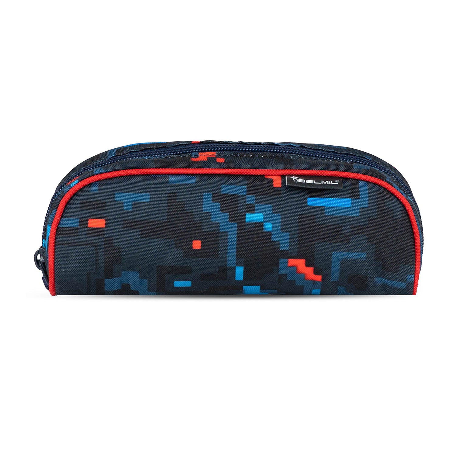 Full view of the 5-piece Belmil Mini-Fit Ergonomic School Bag Set 'Tractron' design including school bag, gym bag, and accessories.