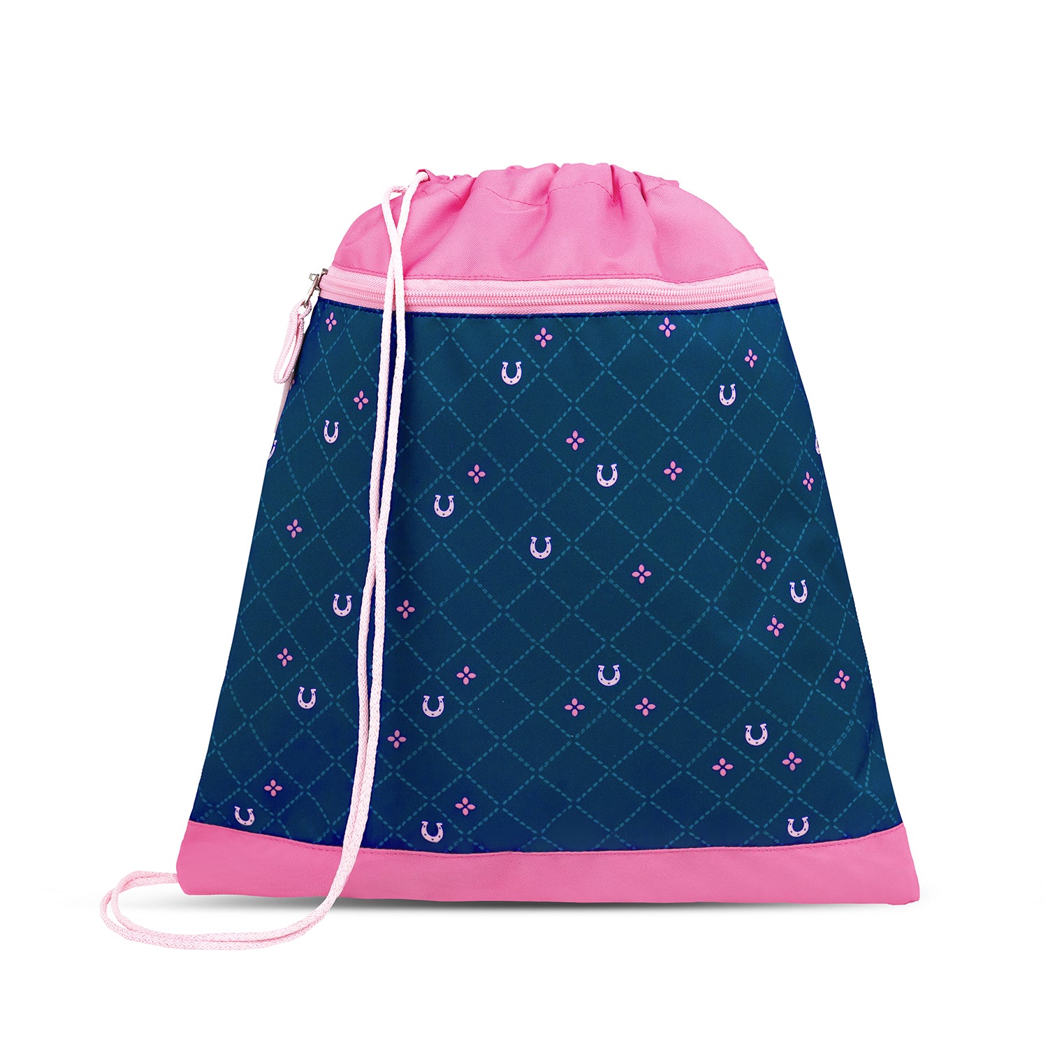 Fun round pencil case from the Belmil Compact Ergonomic School Bag Set “Meet your Horses” Design + Unicorn Raincoat – ideal for girls.