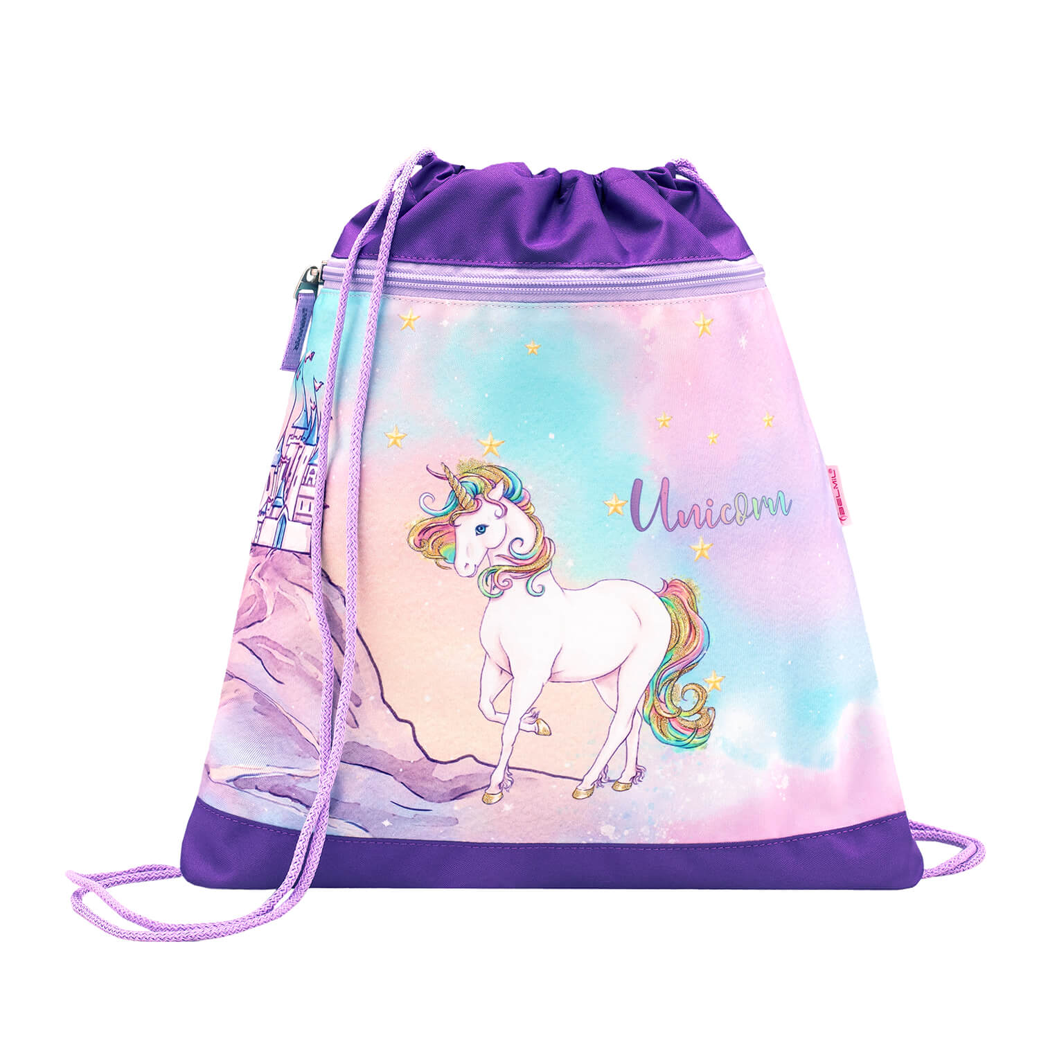 Compact Rainbow Unicorn Magic schoolbag set 4 pcs