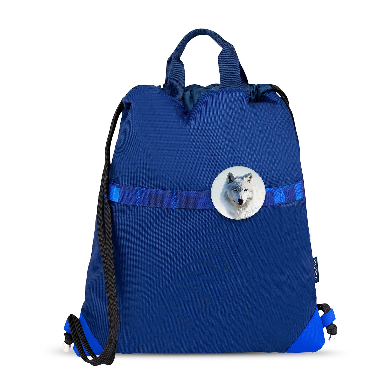 Back view of the Premium Belmil School Bag Set for Boys – Maxi Plus Pixel Storm schoolbag set 6 pcs displaying adjustable straps and padding.