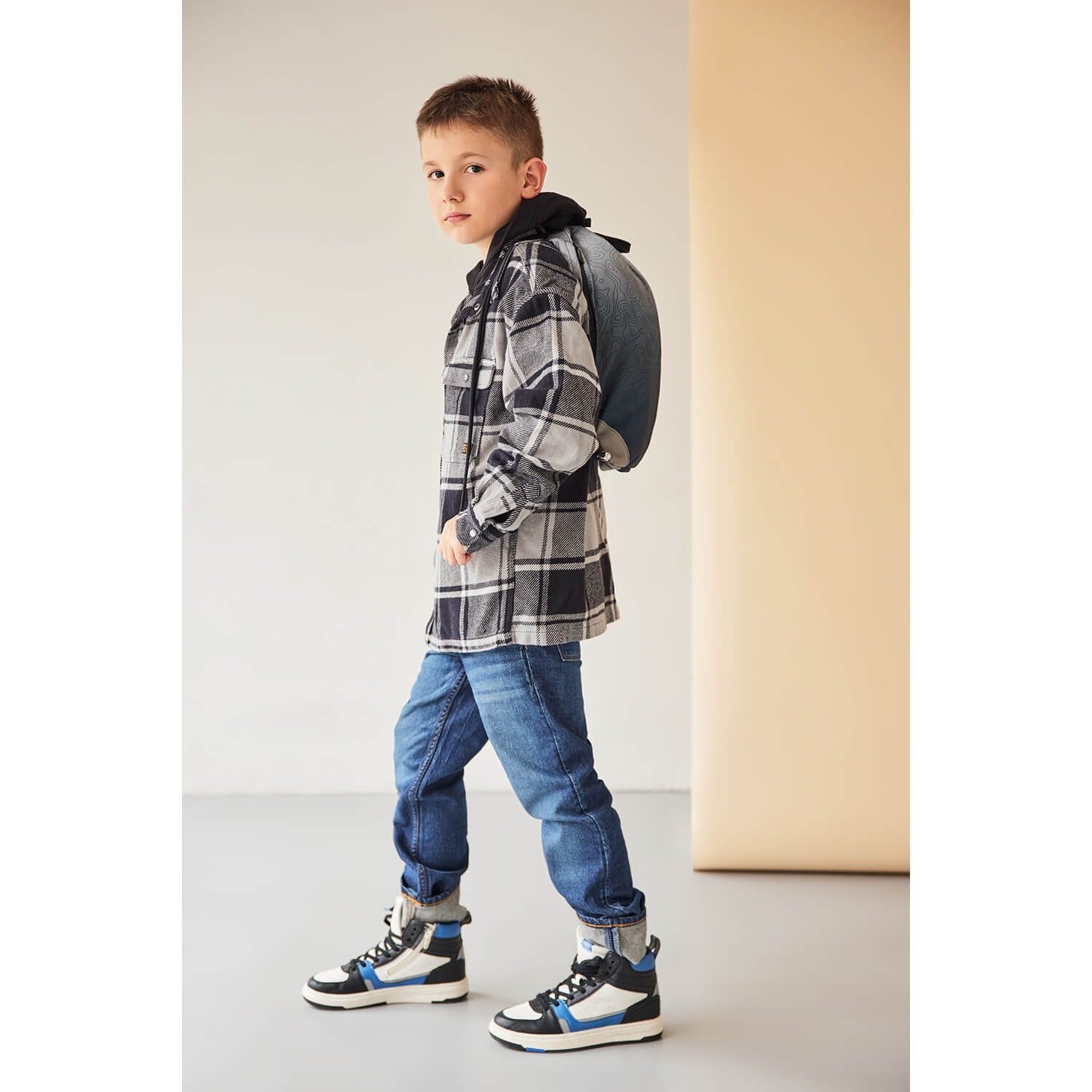 Premium School Turnbeutel Black Grey