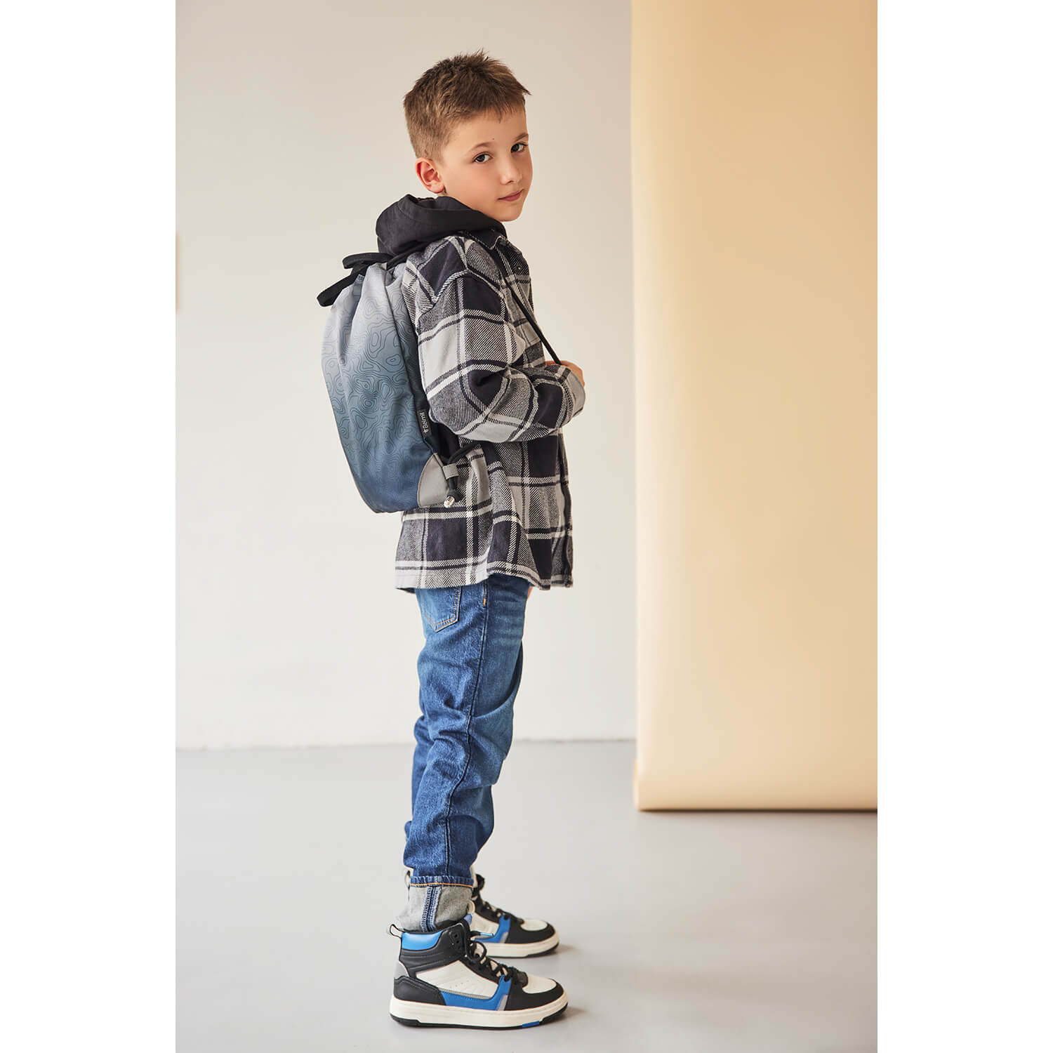 Premium School Turnbeutel Black Grey