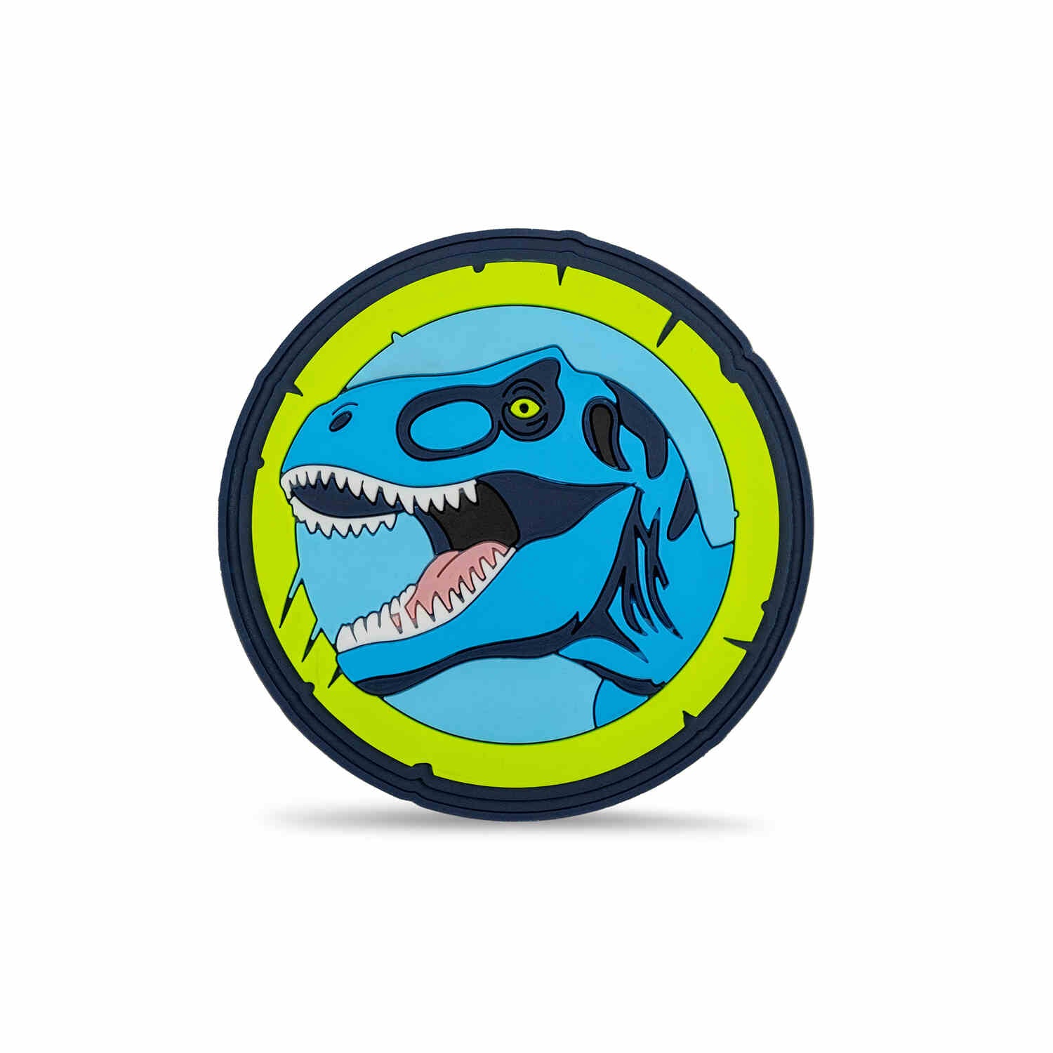 Velcro Gummi Patch Blue T-Rex