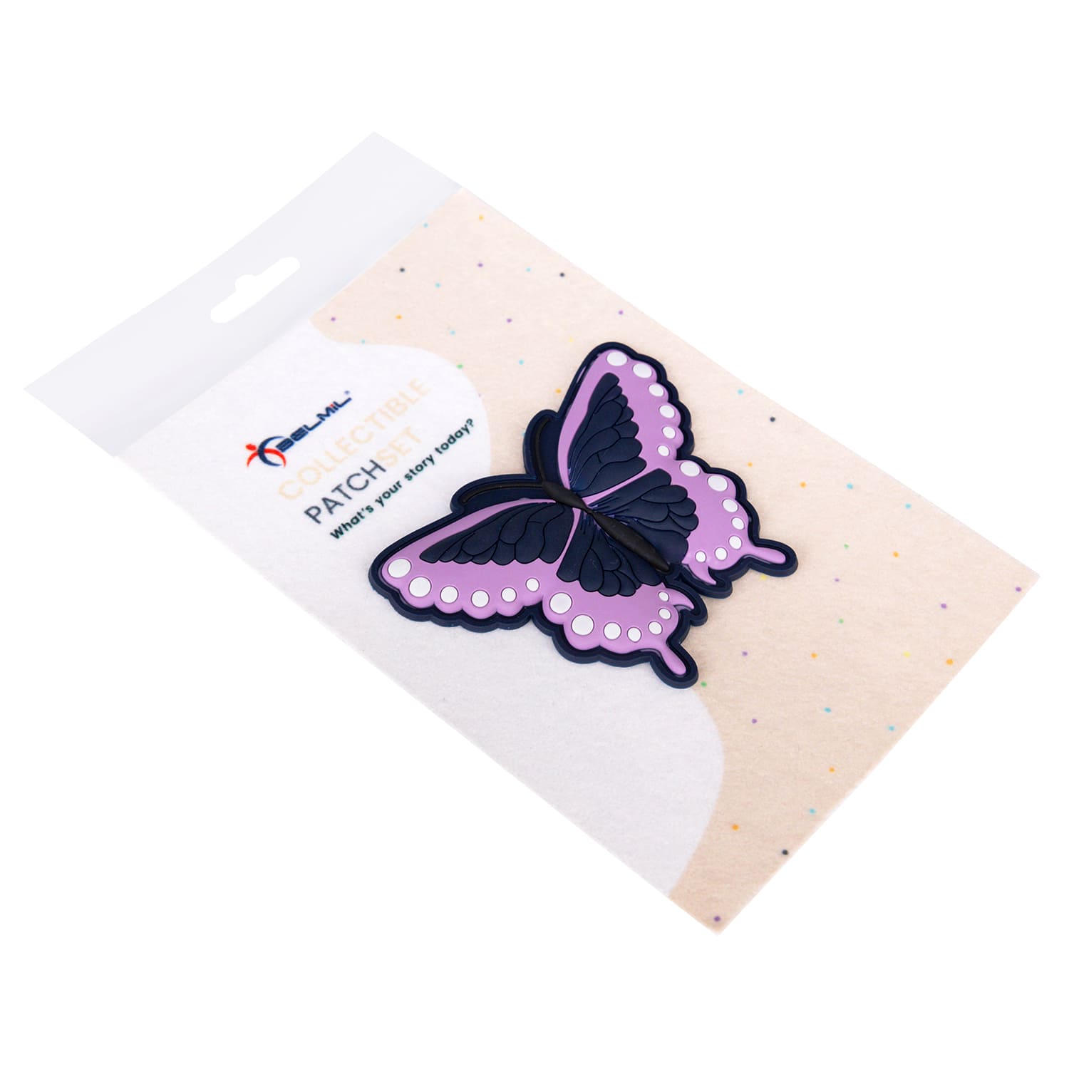 Velcro Rubber Patch Blue Butterfly