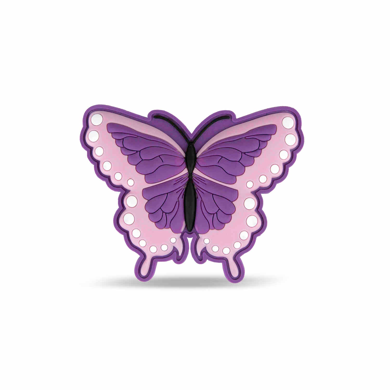 Velcro Rubber Patch Lavander- Rose Butterfly