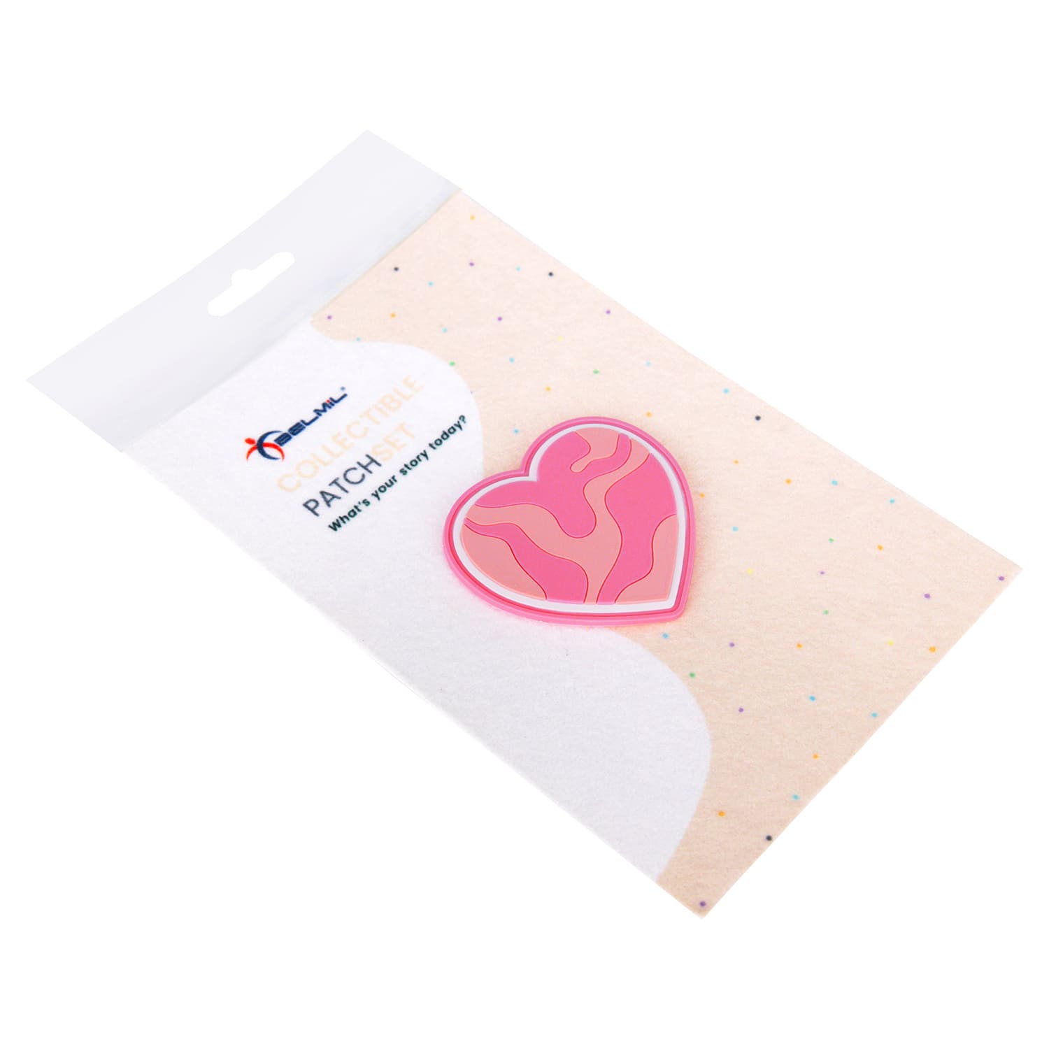 Velcro Rubber Patch Pastel Heart