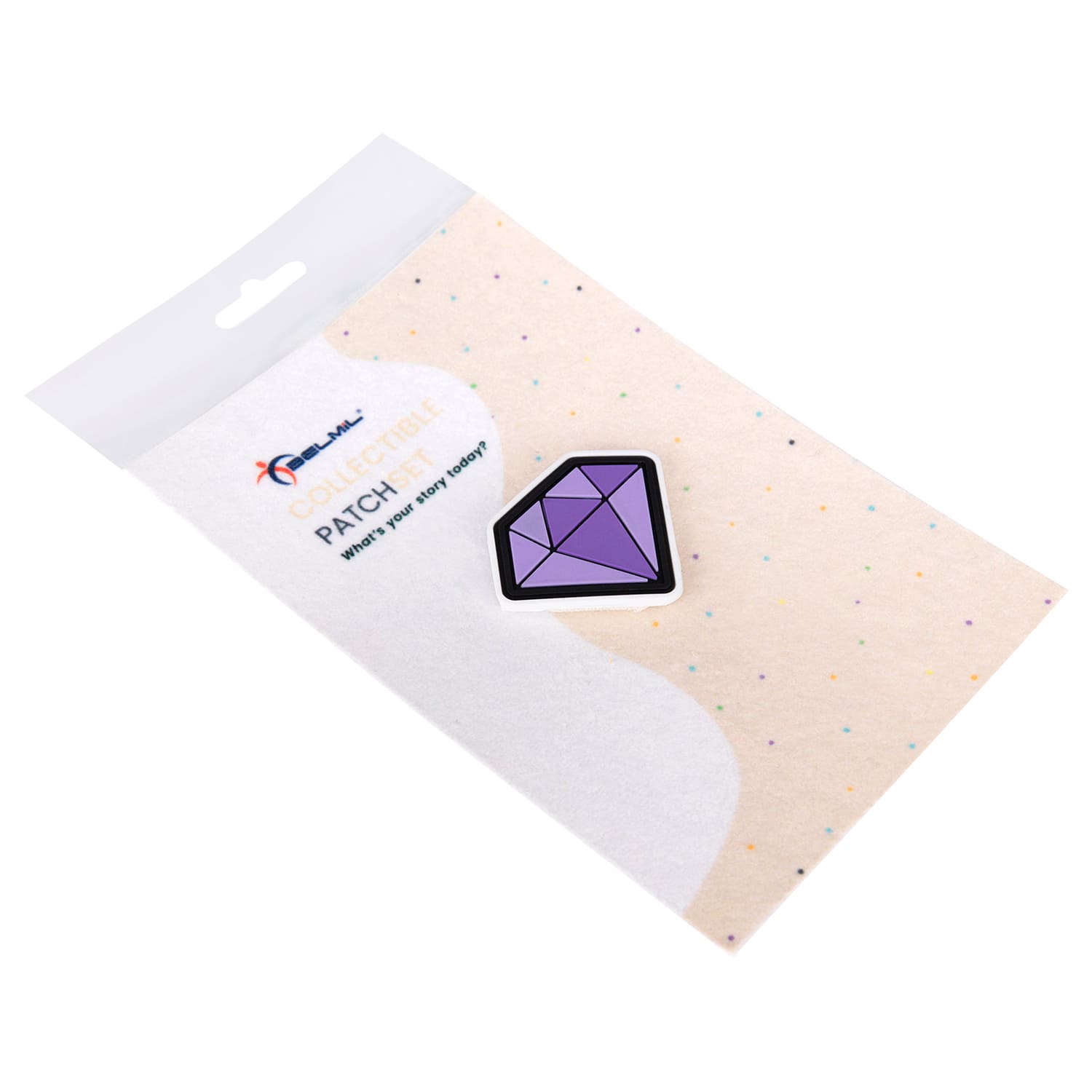 Velcro Rubber Patch Purple Diamond