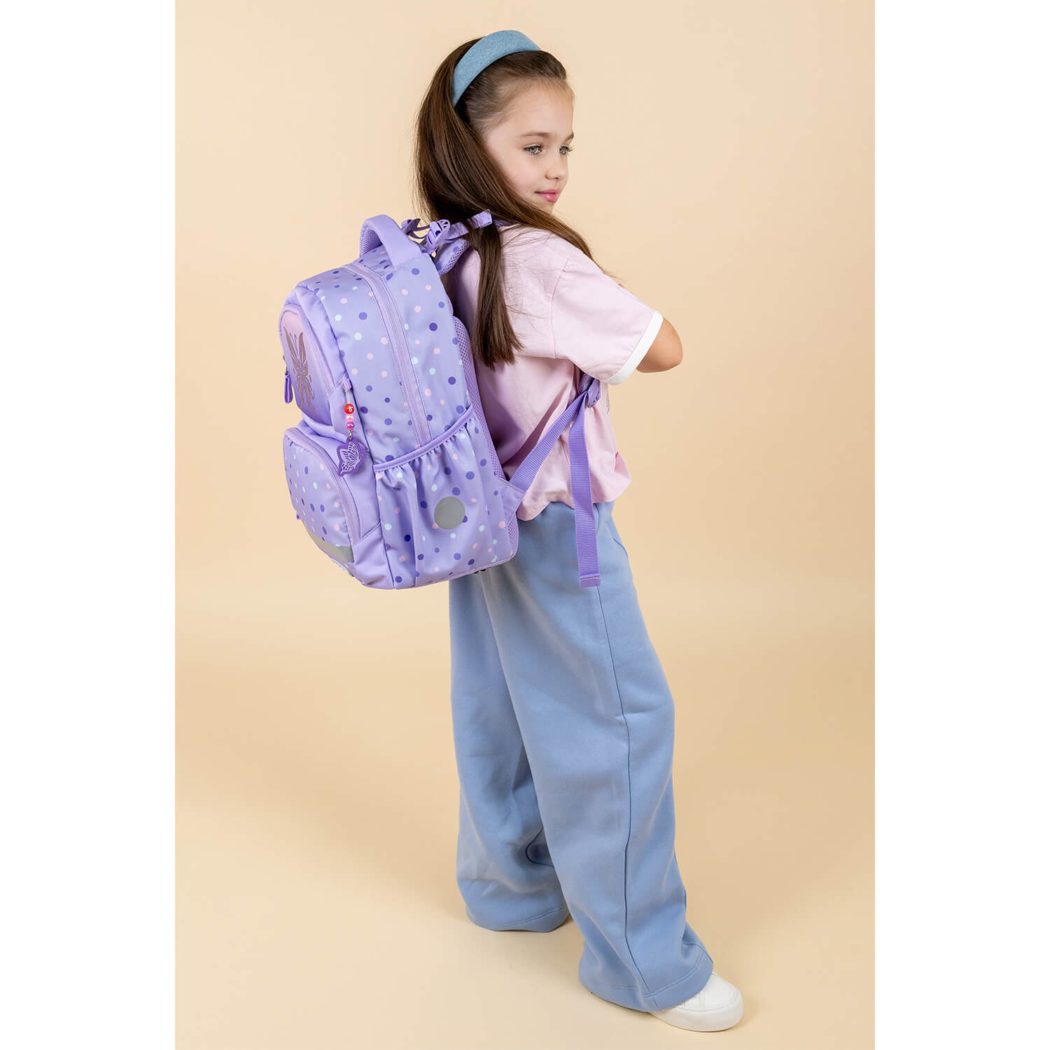 Midi Pack Purple Dots Schulrucksack