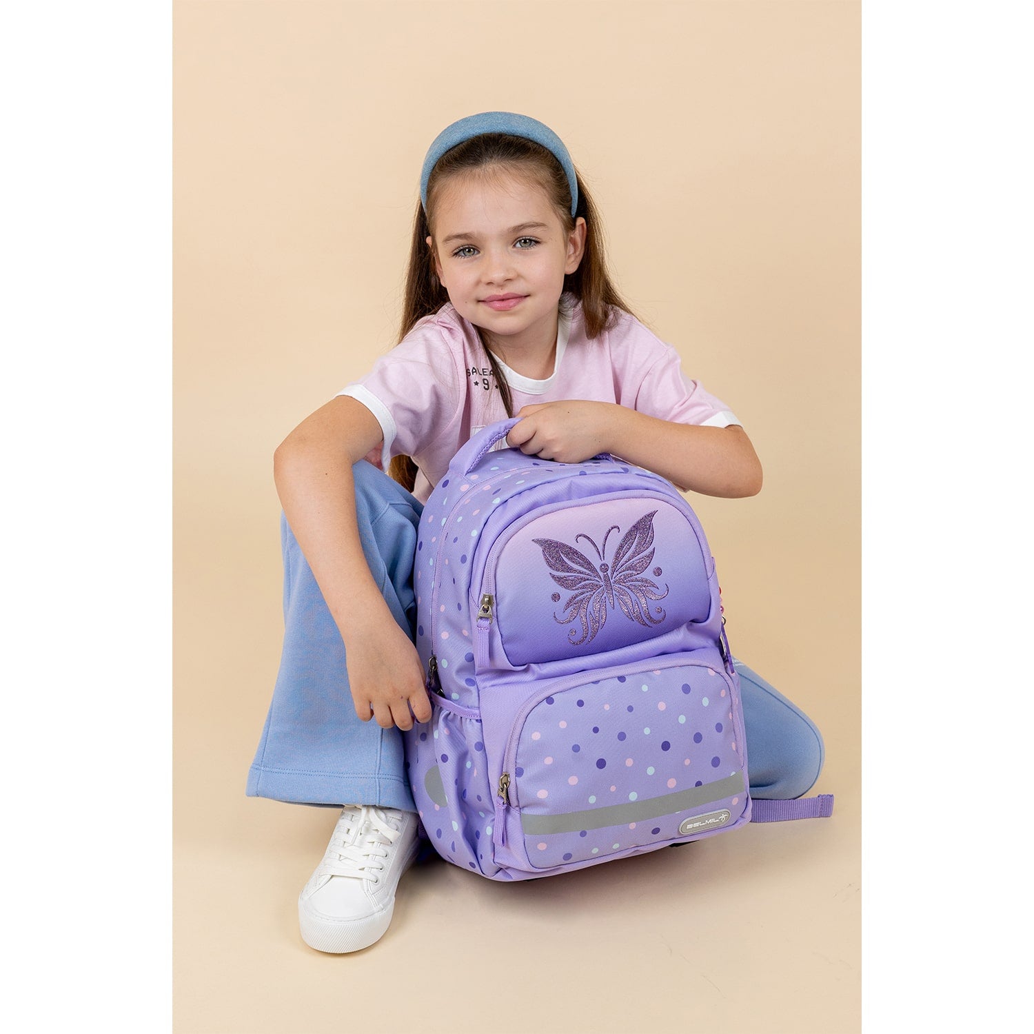 Midi Pack Purple Dots Schulrucksack