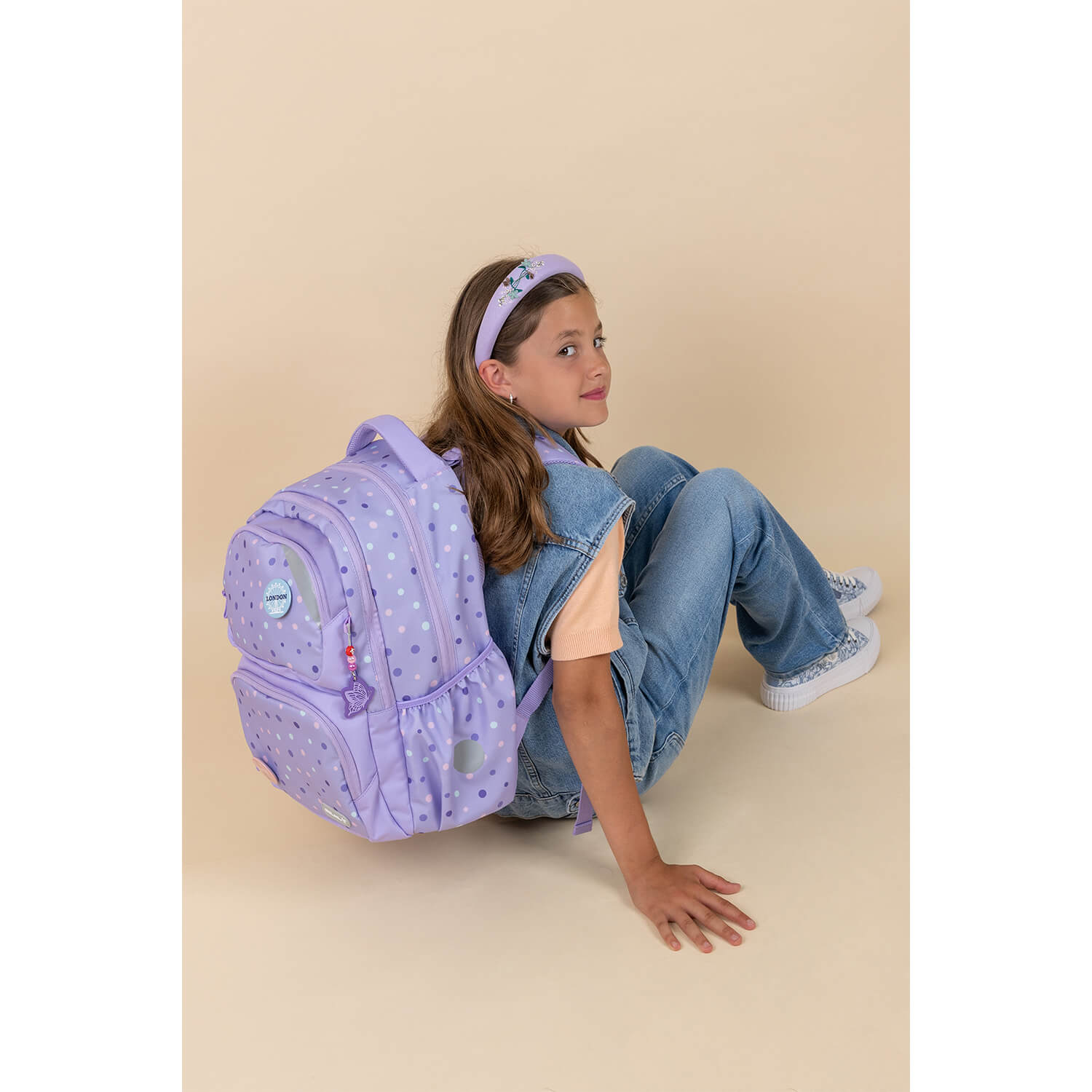 Maxi Pack Purple Dots Schulrucksack