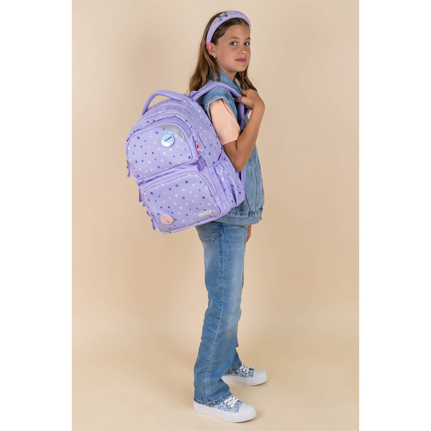 Maxi Pack Purple Dots backpack