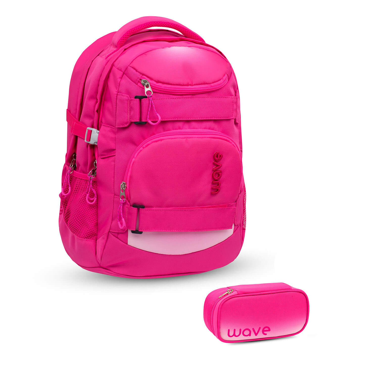 Wave Infinity Ombre Light Pink school backpack Set 2 Pcs