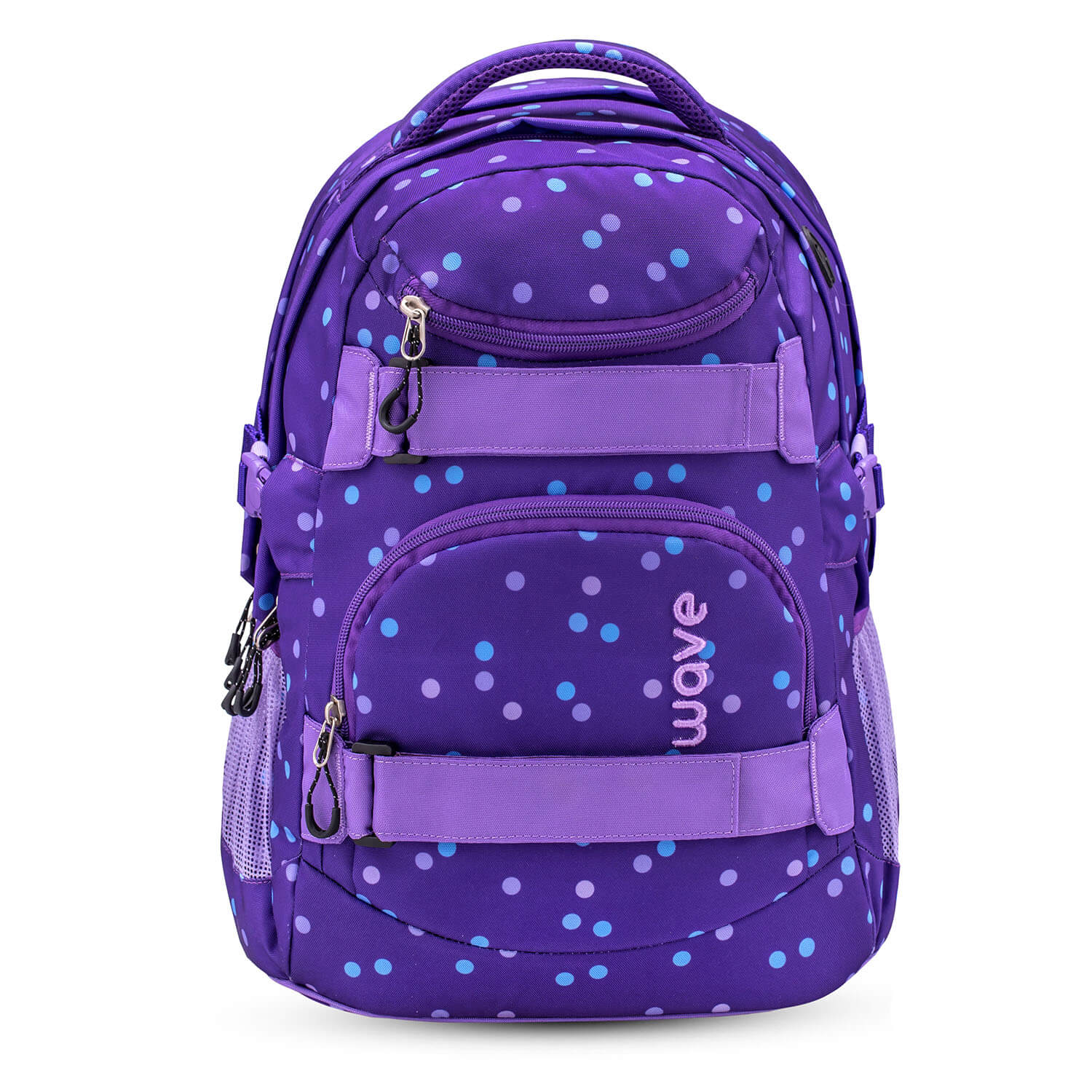 Wave Infinity Purple Dots Schulrucksack