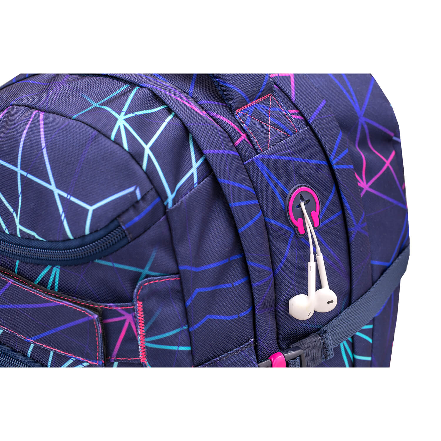 Wave Infinity Stripes Purple Schulrucksack