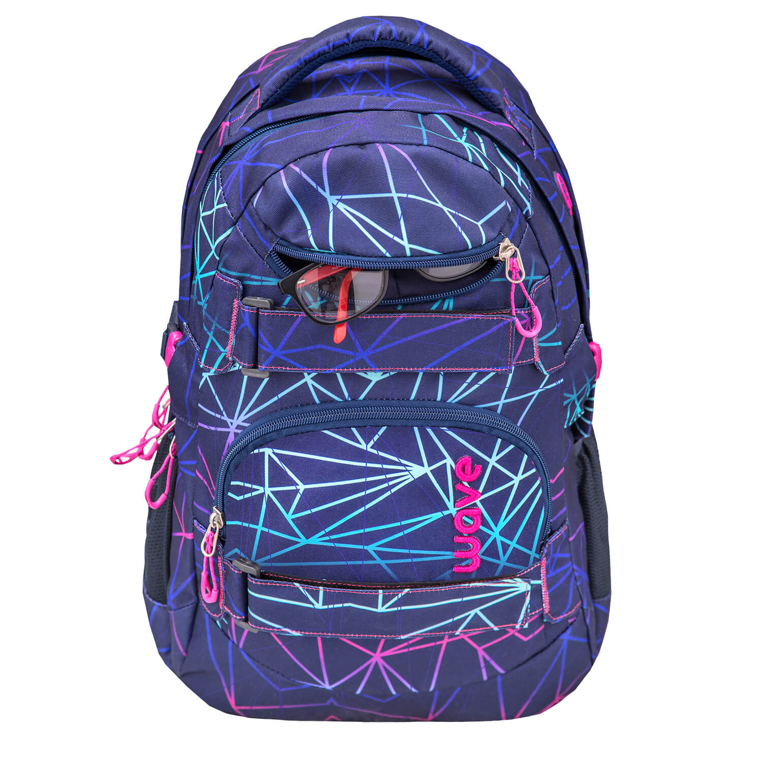 Wave Infinity Stripes Purple Schulrucksack Set 3 tlg.