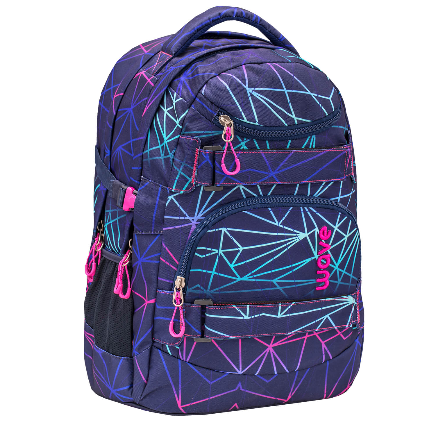 Wave Infinity Stripes Purple Schulrucksack