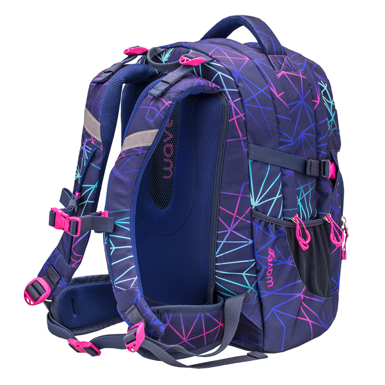 Wave Infinity Stripes Purple Schulrucksack