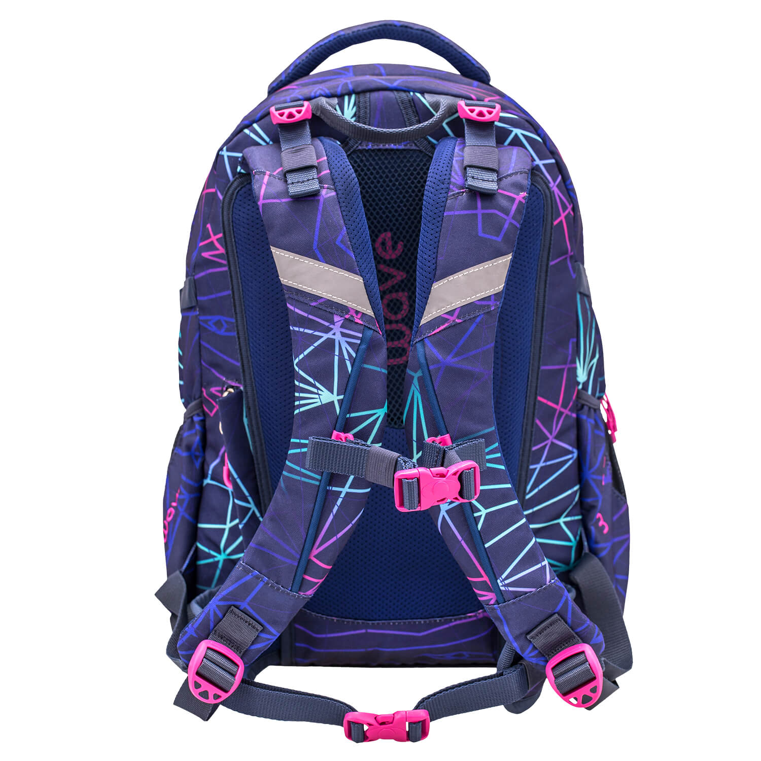 Wave Infinity Stripes Purple Schulrucksack