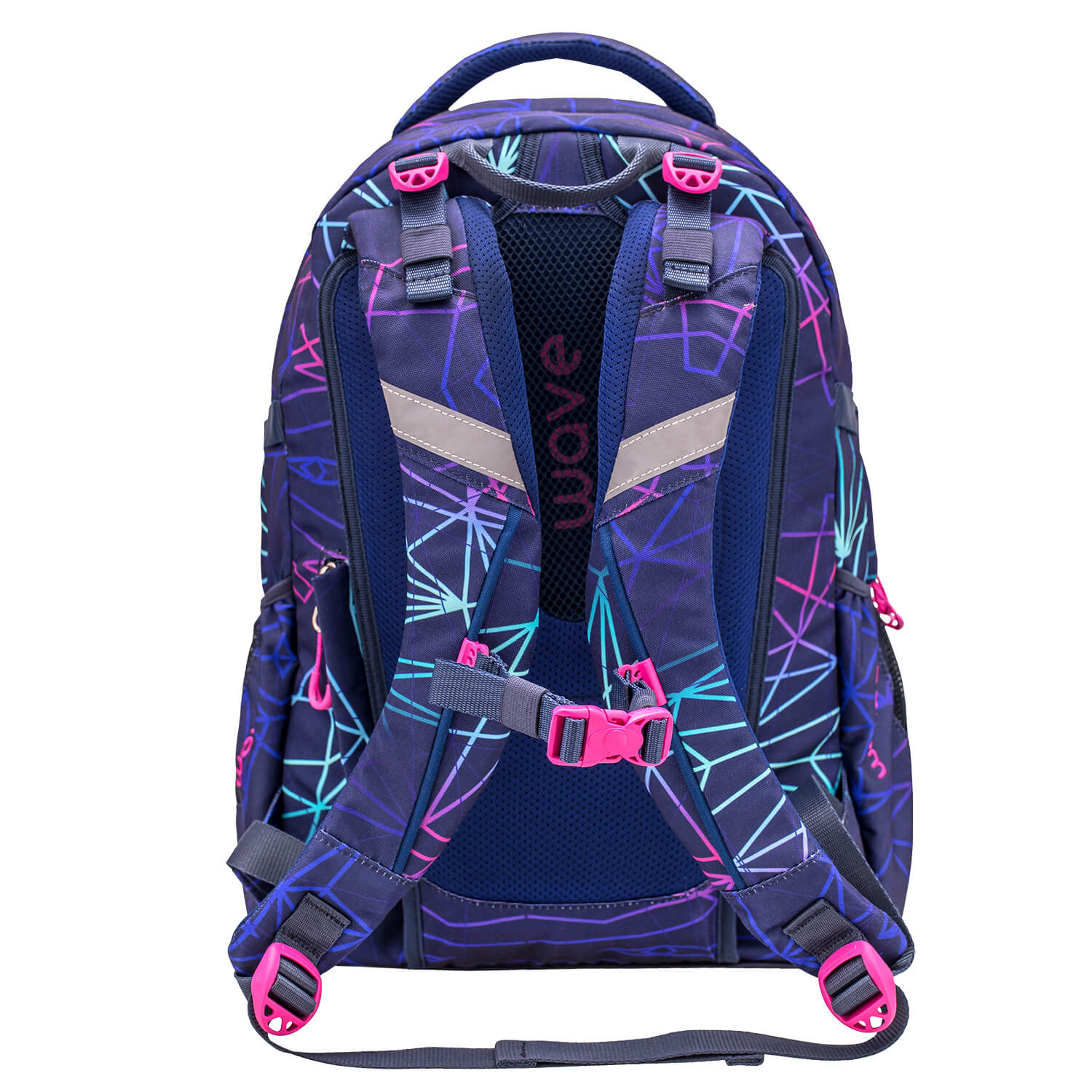 Wave Infinity Stripes Purple school backpack