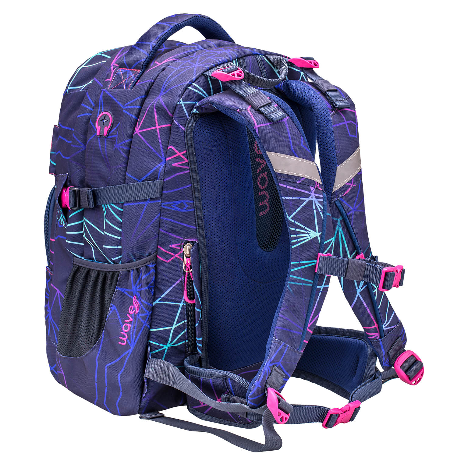 Wave Infinity Stripes Purple Schulrucksack