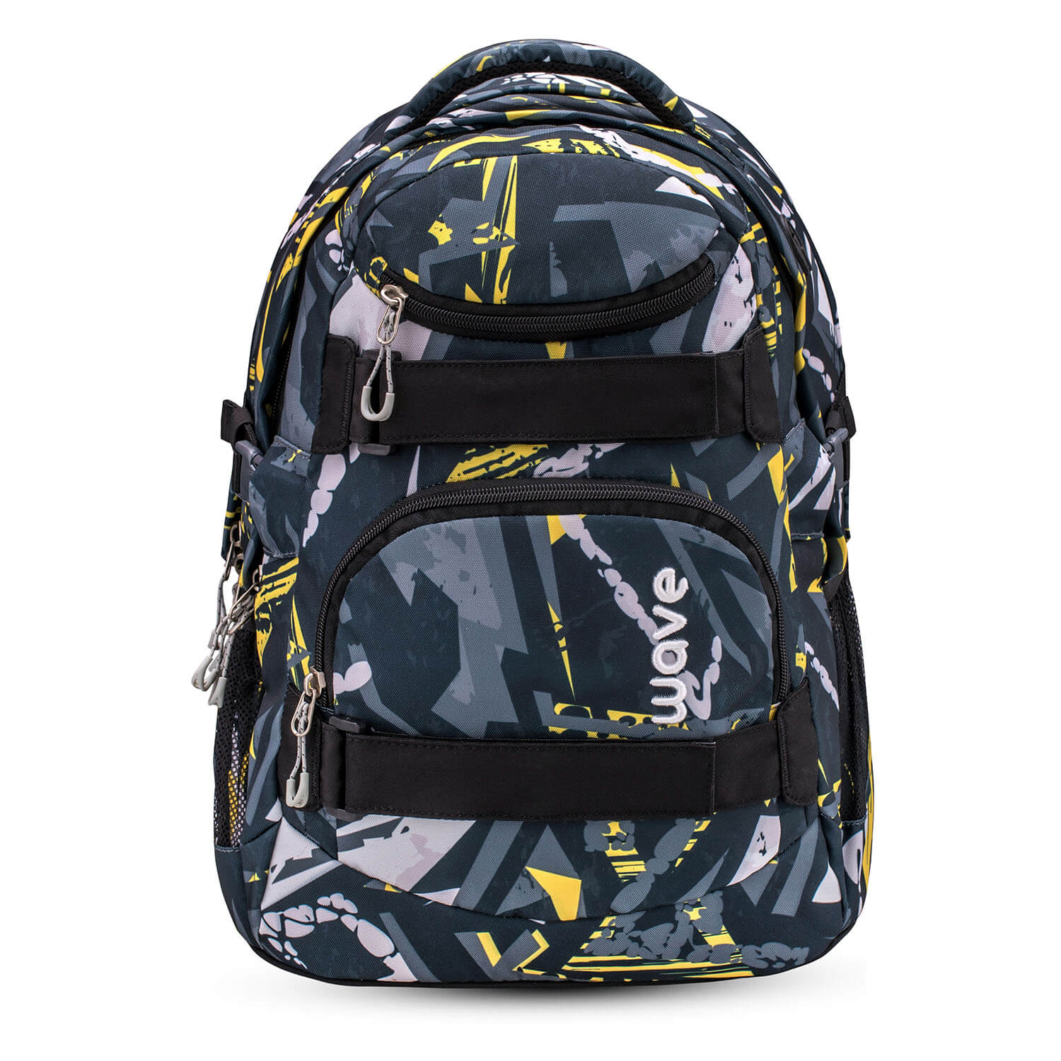 Wave Infinity Yellow Graffiti school backpack