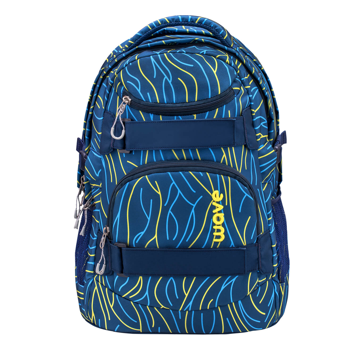 Wave Infinity Yellow Lines school backpack Set 2 Pcs