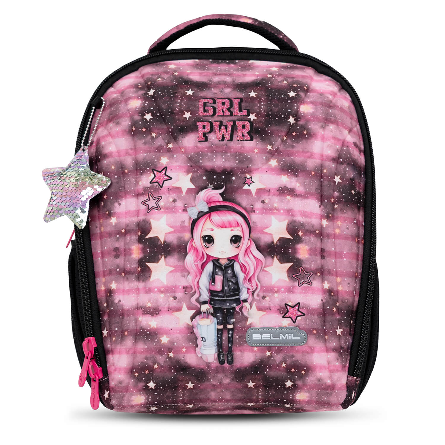 Sturdy Pink Girl schoolbag